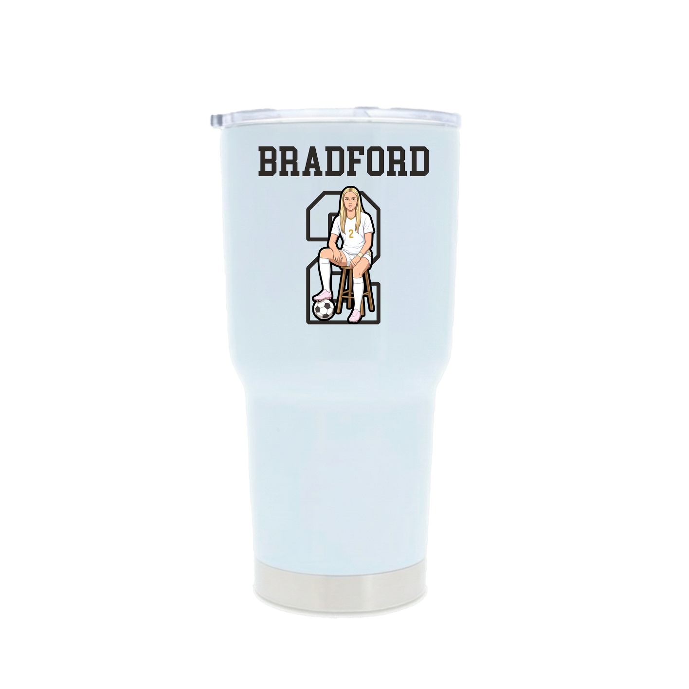 30oz Stainless Steel Tumbler — Shirsey in White