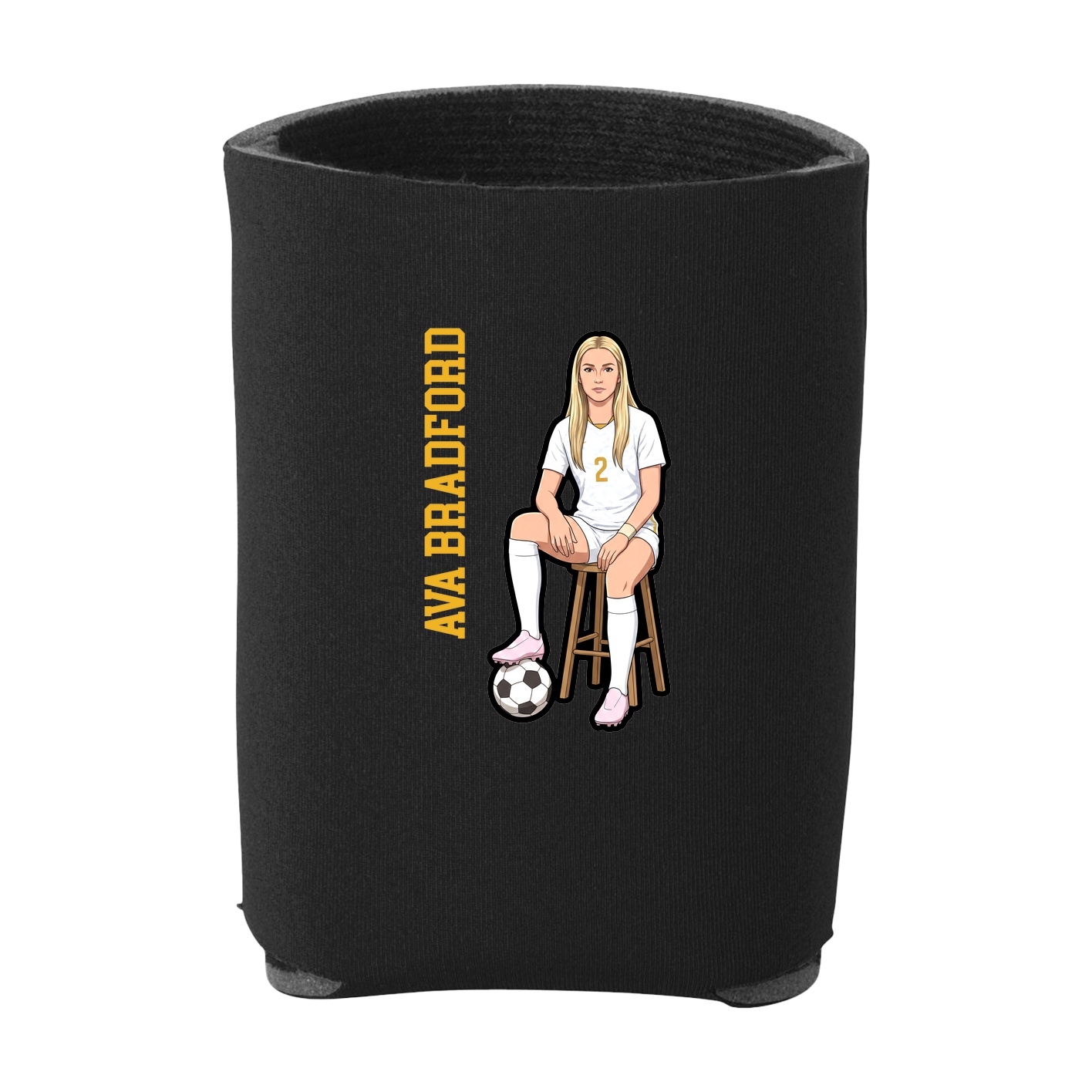 Can Holder — Name Vertical in Black