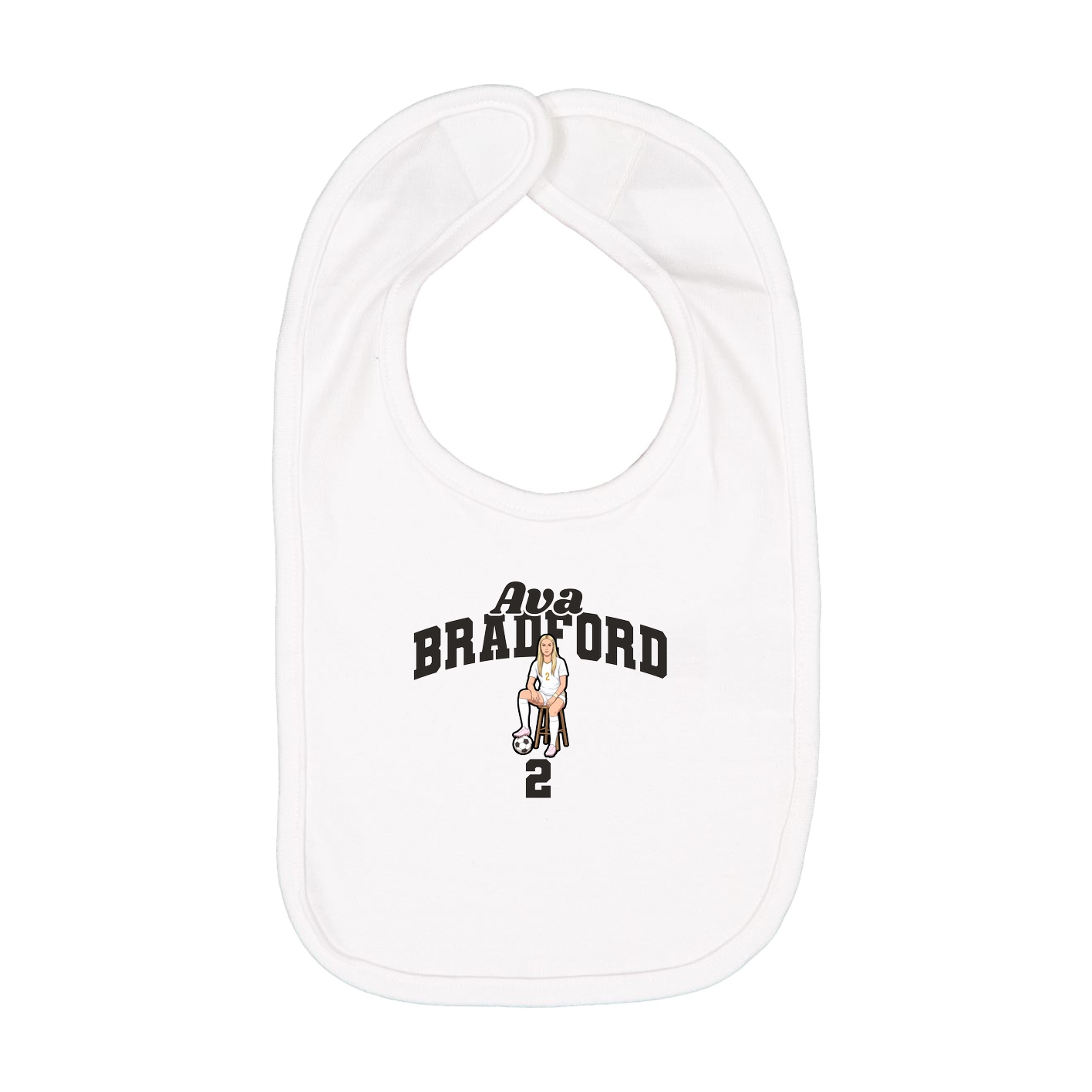 Infant Bib — Signature Arch in White