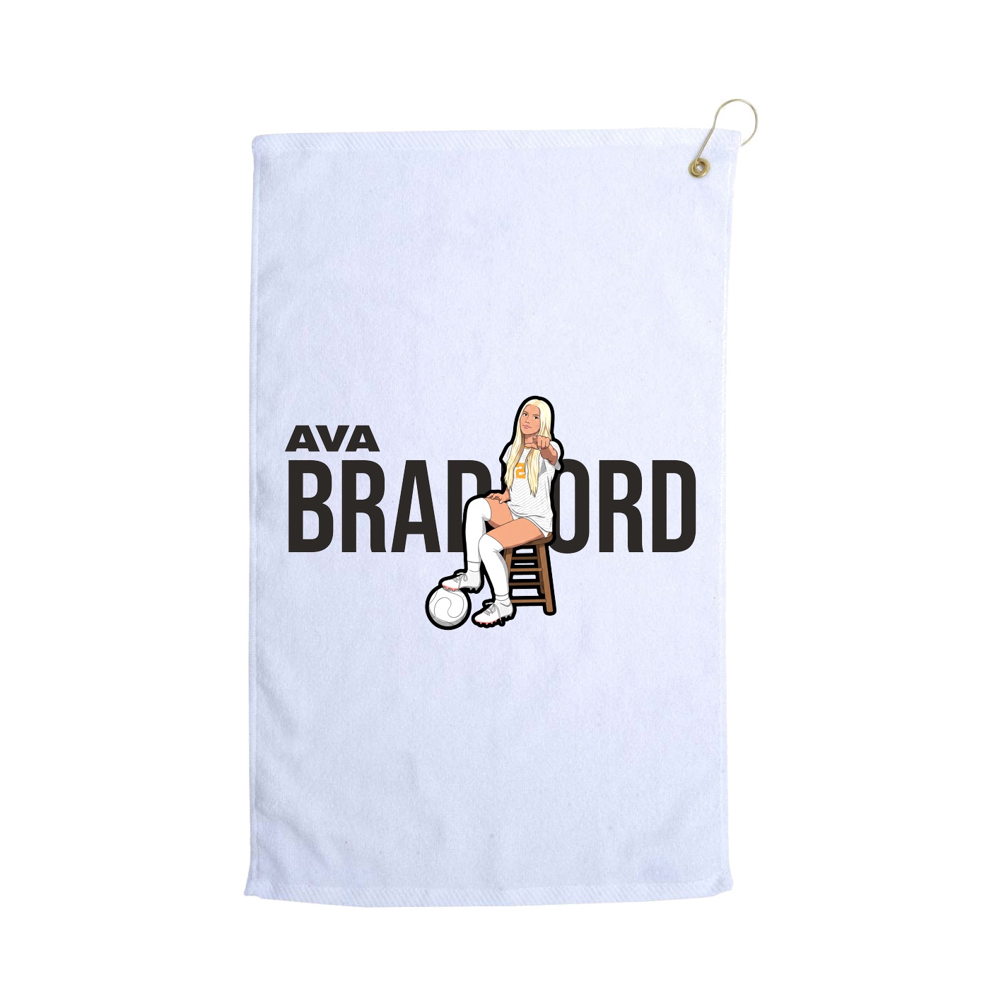 Golf Towel — Player Name in White