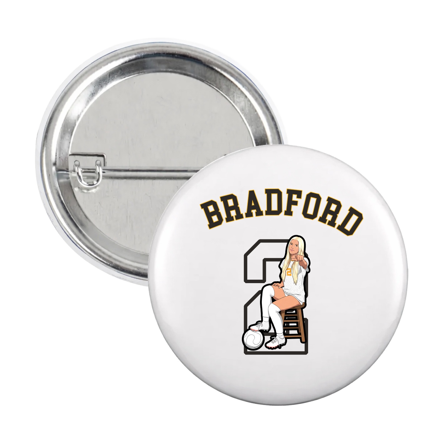 Game Day Button — Shirsey Arch in White