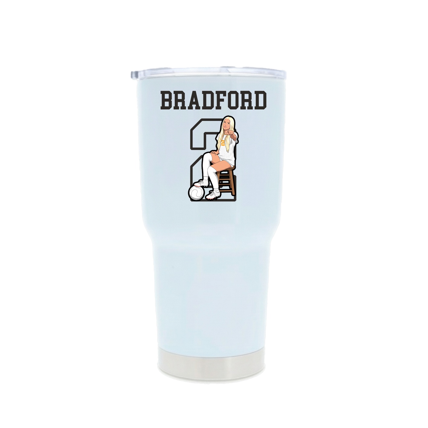 30oz Stainless Steel Tumbler — Shirsey in White