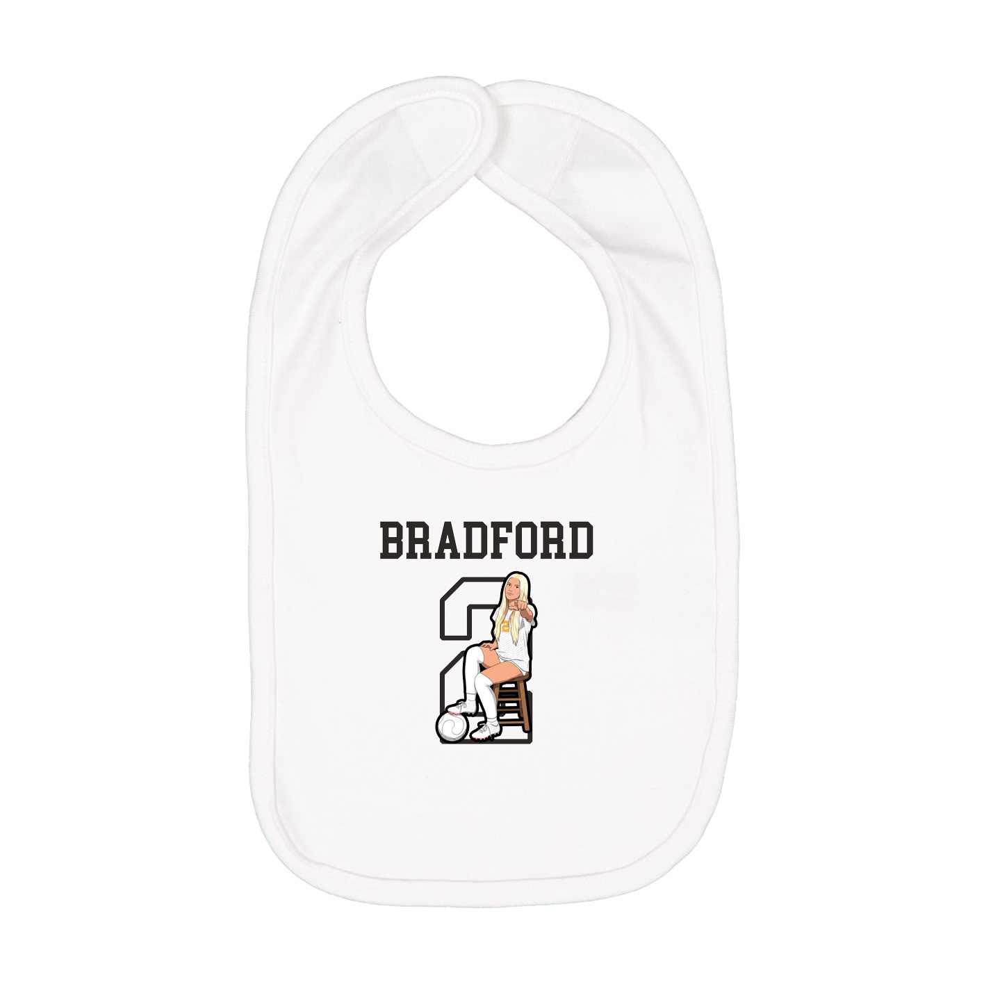 Infant Bib — Shirsey in White