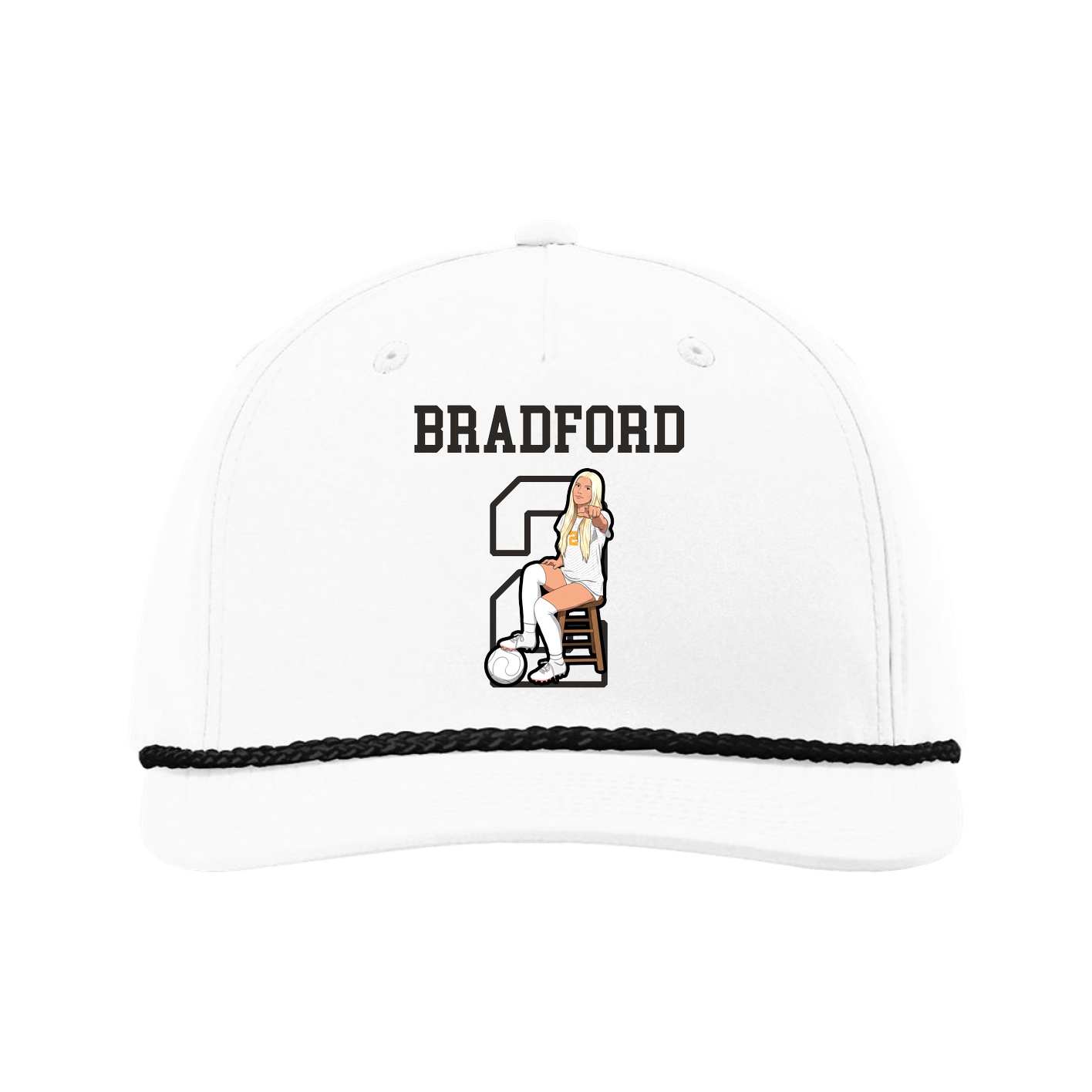 Five-Panel Classic Rope Cap — Shirsey in White