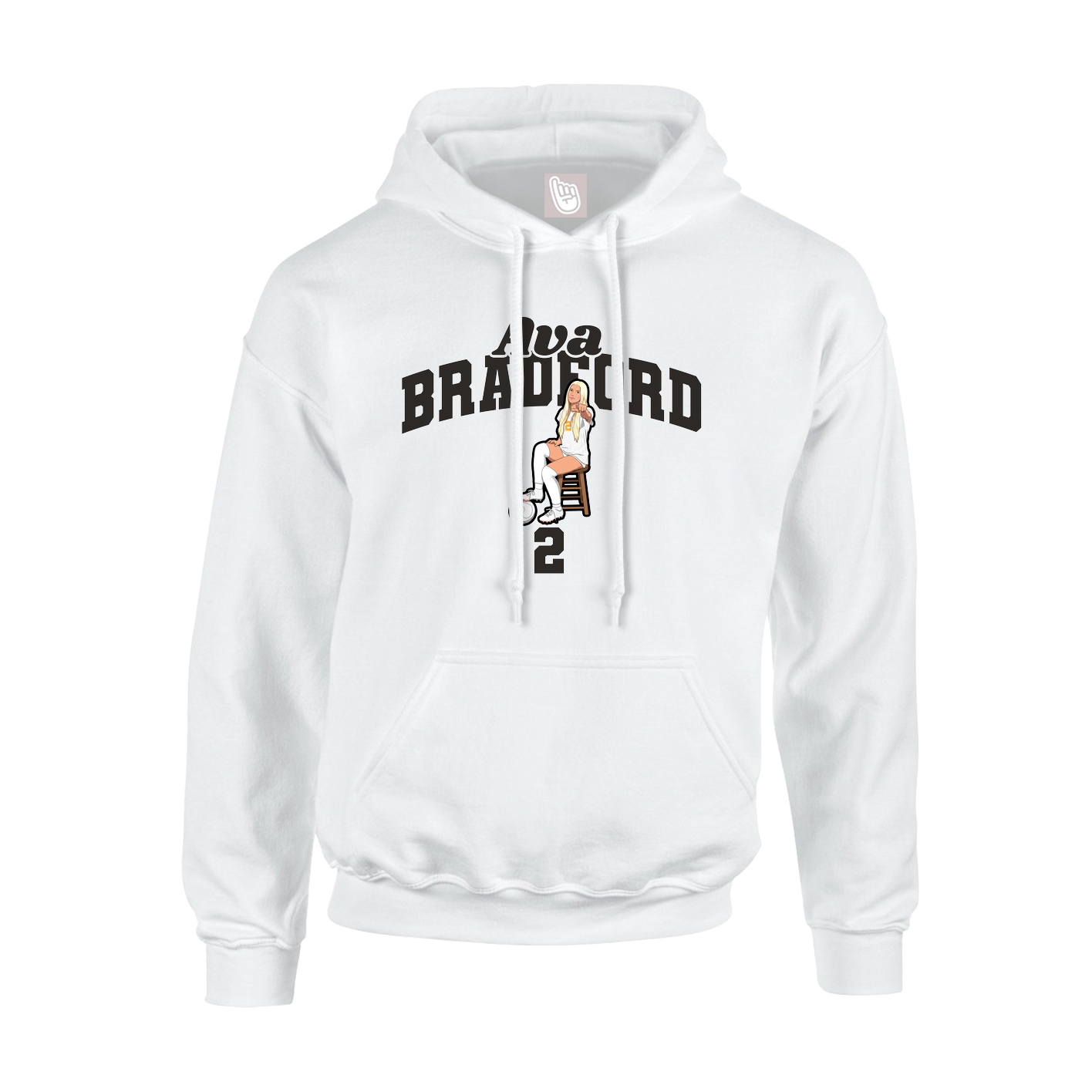 Hoodie — Signature Arch in White