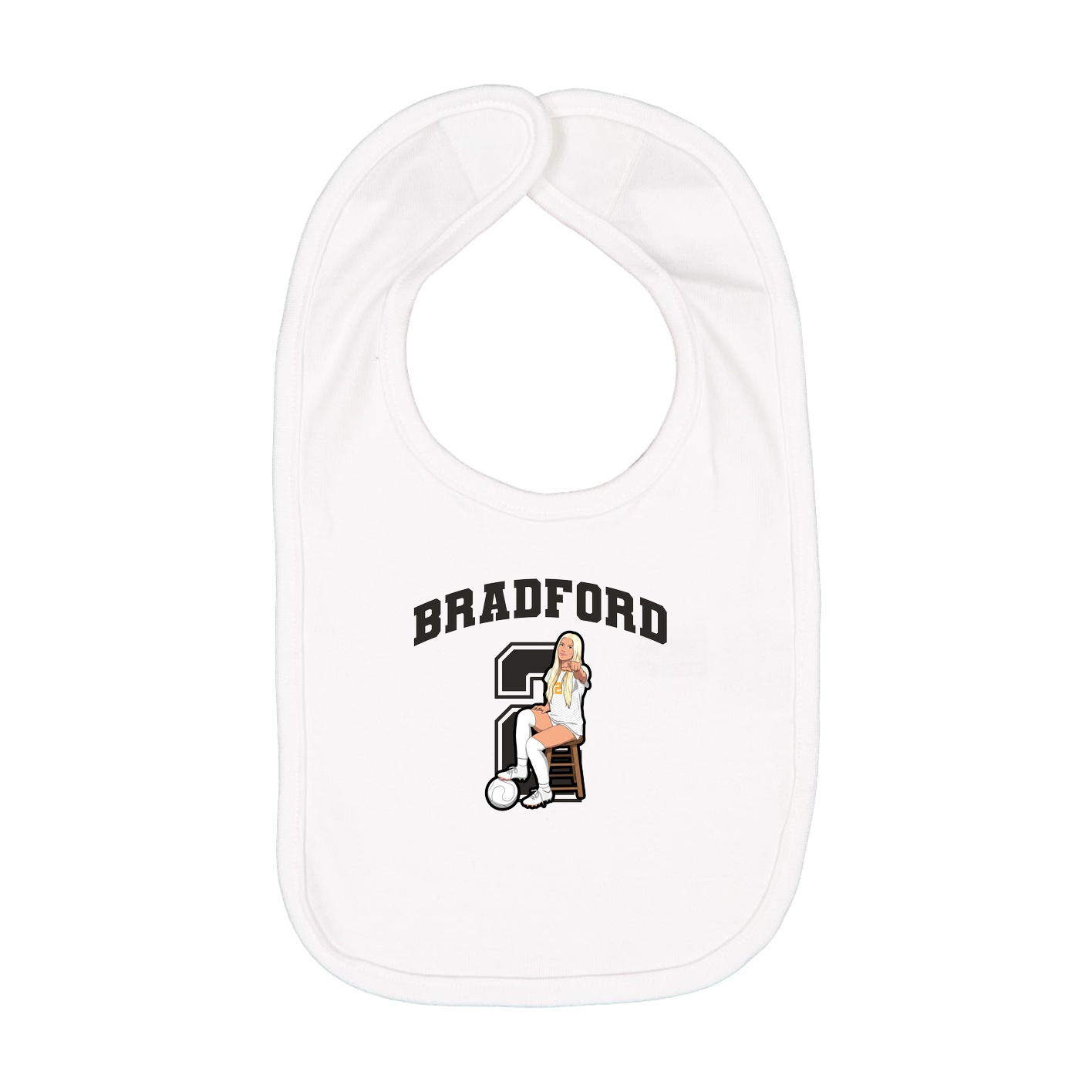 Infant Bib — Number in White