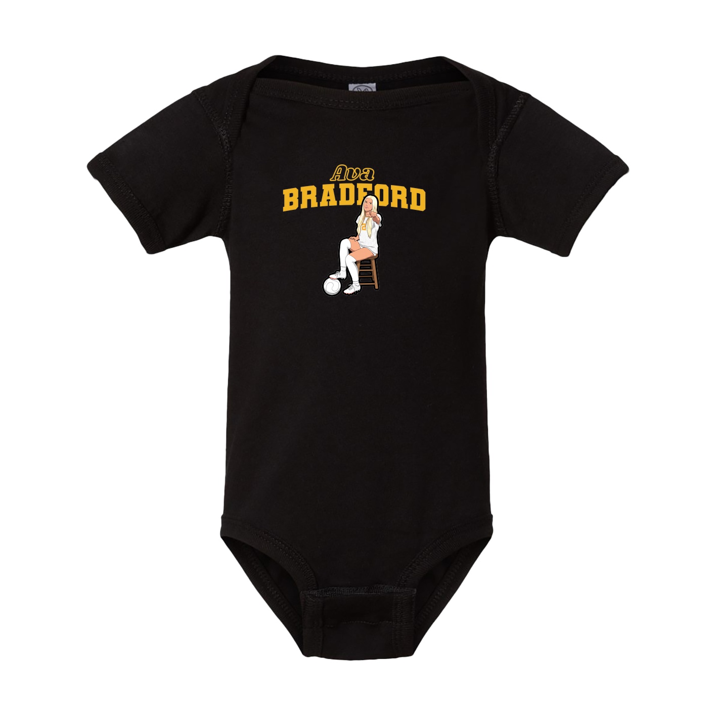 Baby Onesie — Name Arch in Black