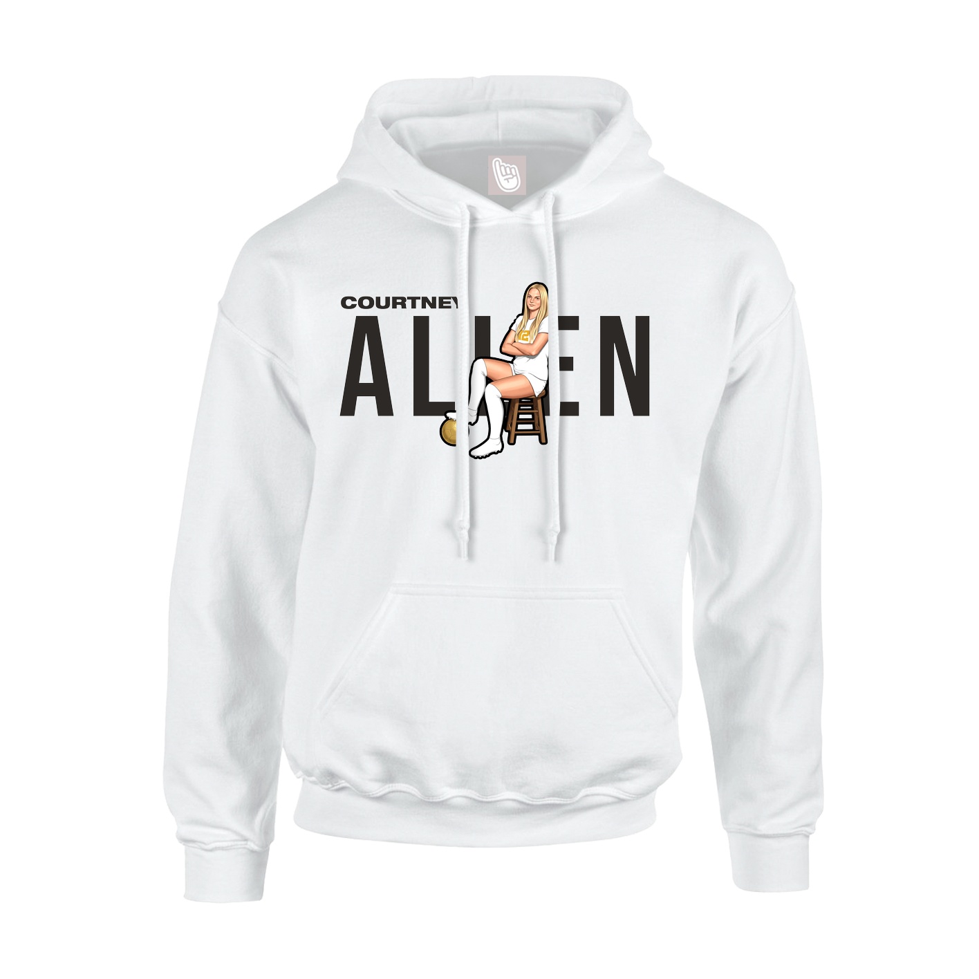 Hoodie — Player Name in White