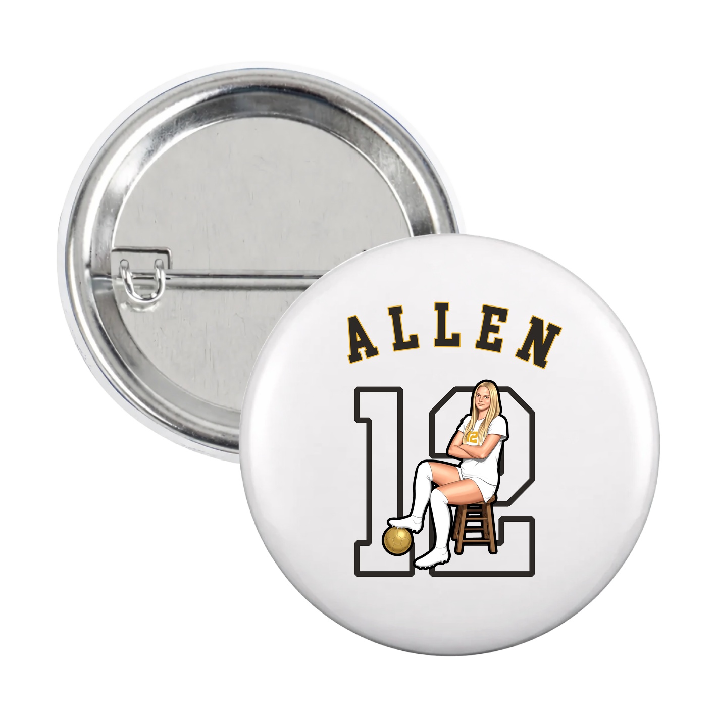 Game Day Button — Shirsey Arch in White