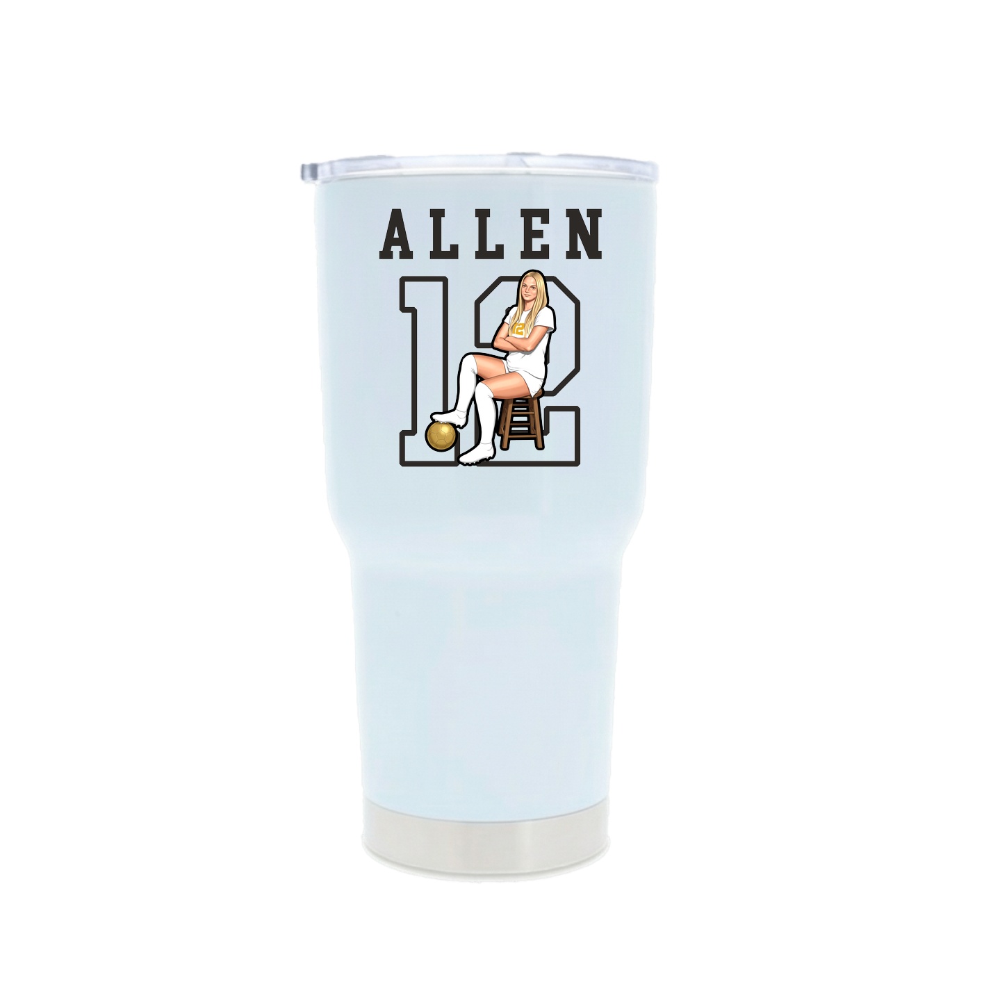 30oz Stainless Steel Tumbler — Shirsey in White