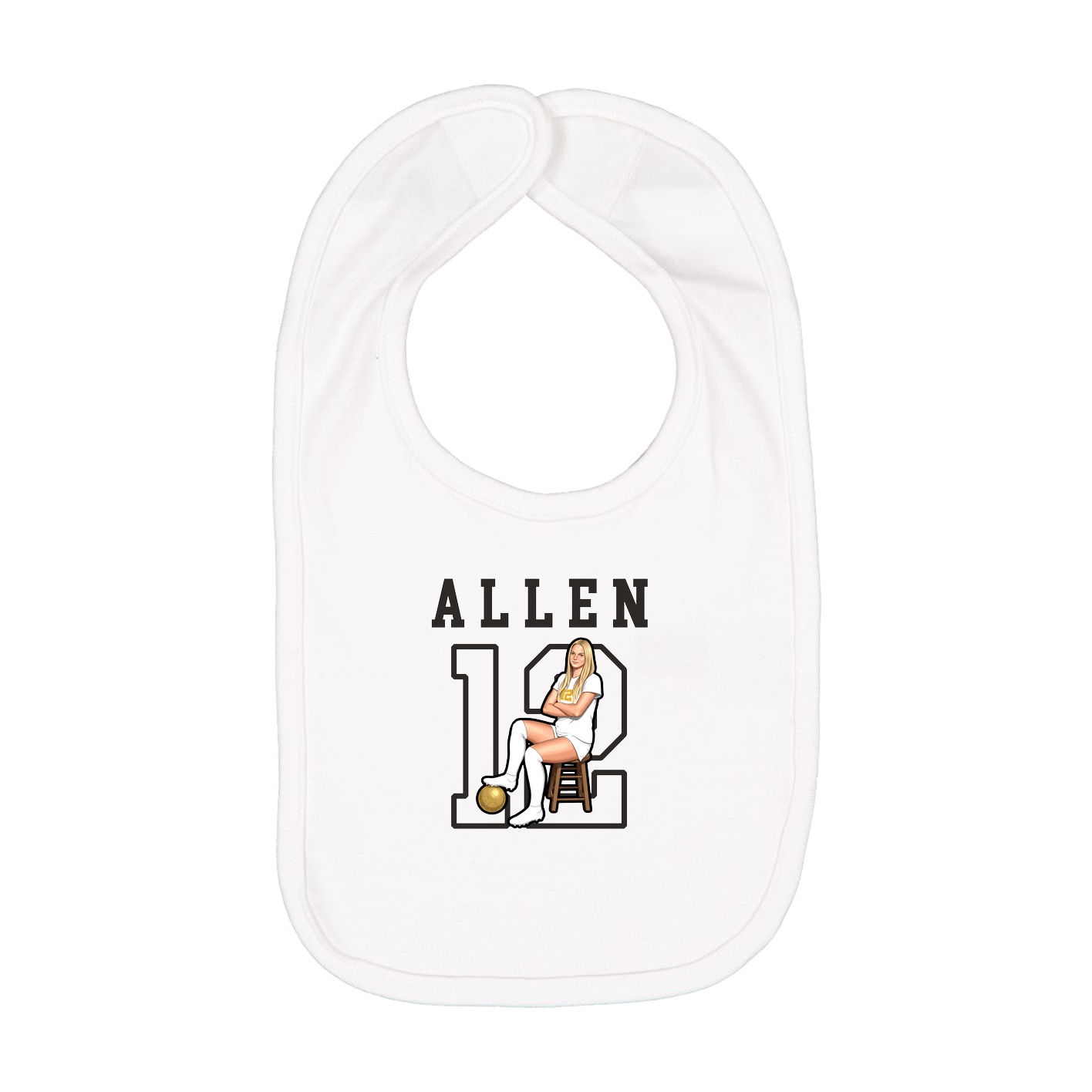 Infant Bib — Shirsey in White