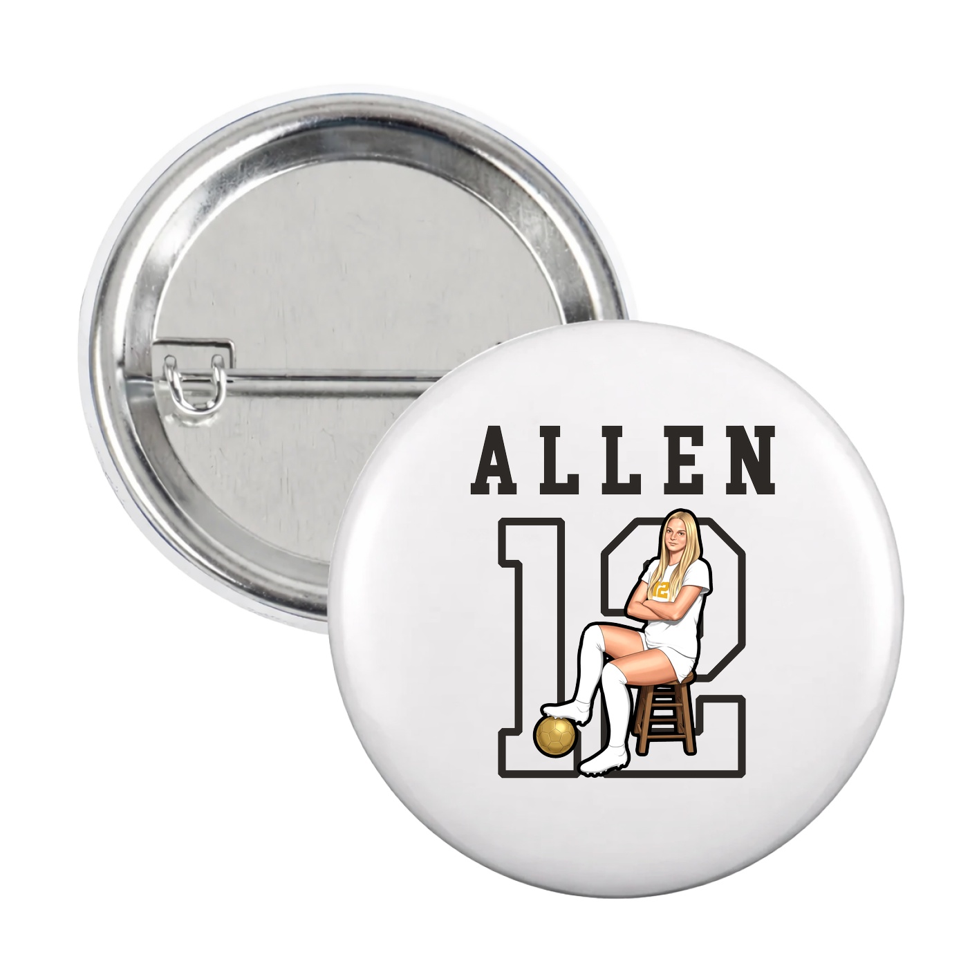 Game Day Button — Shirsey in White
