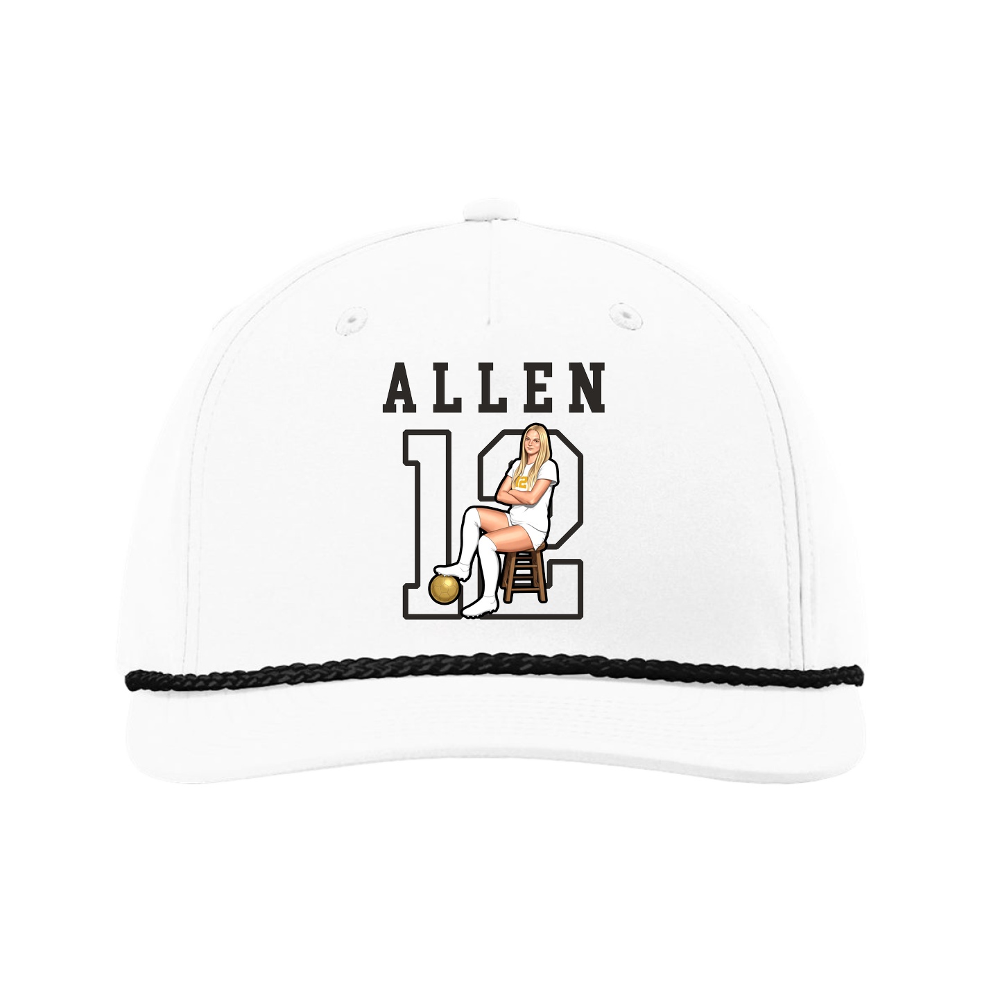 Five-Panel Classic Rope Cap — Shirsey in White