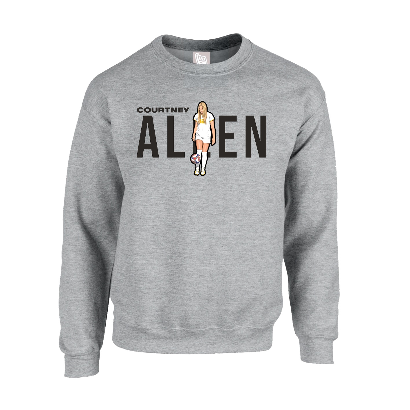 Fleece Crew — Player Name in Grey
