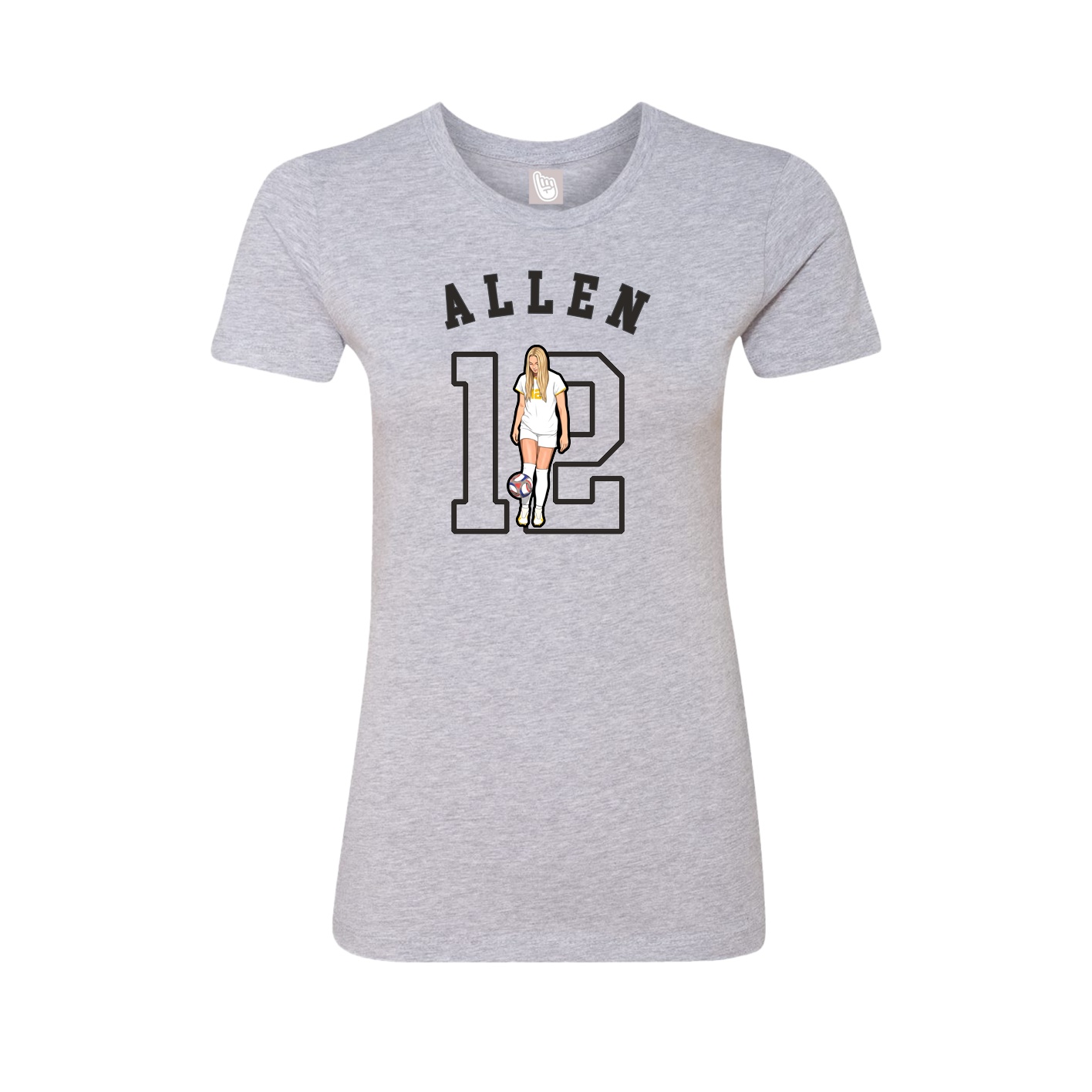 Fitted Women's Tee — Shirsey Arch in Grey