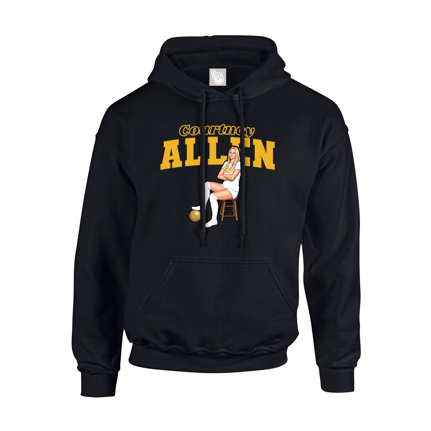 Hoodie — Name Arch in Black