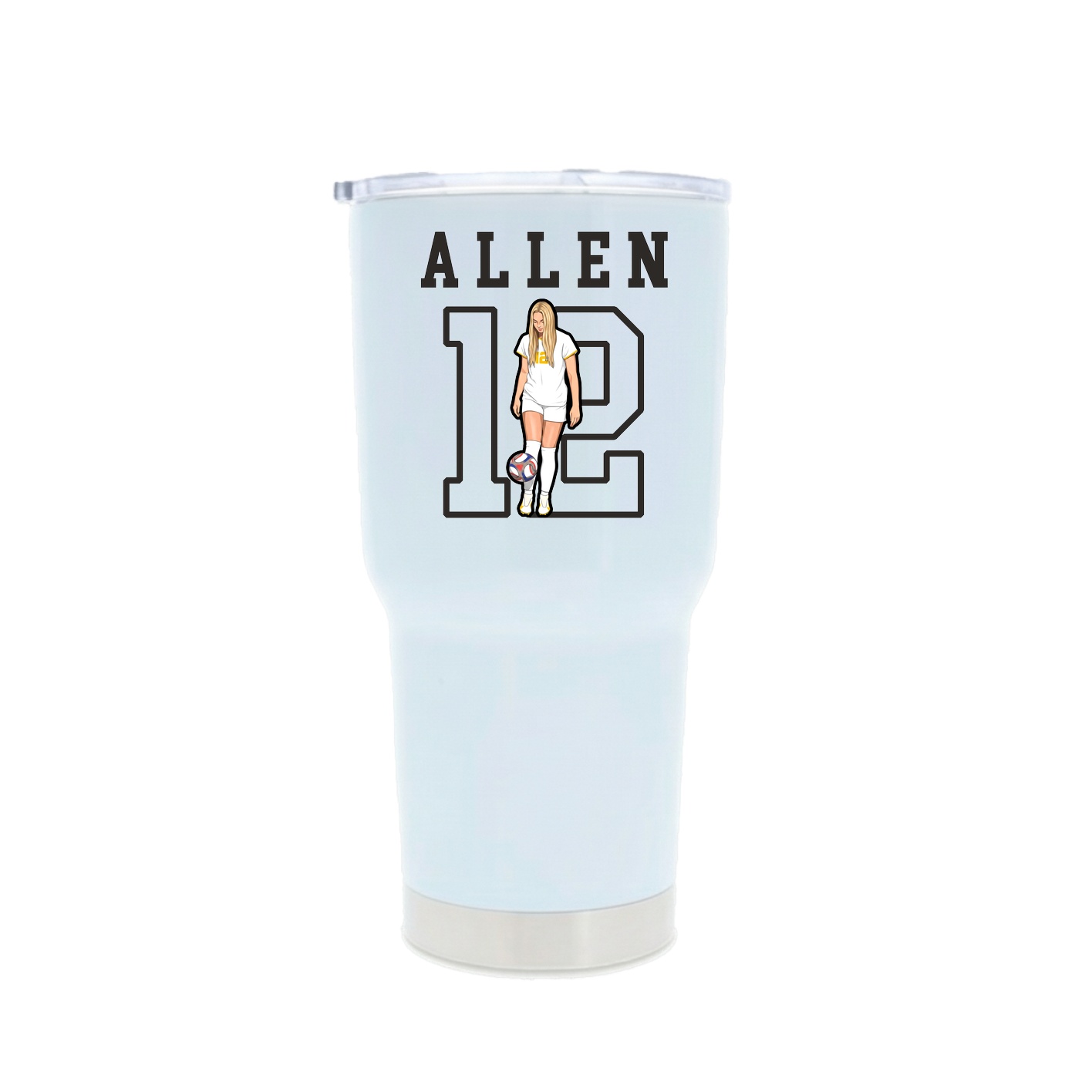 30oz Stainless Steel Tumbler — Shirsey in White