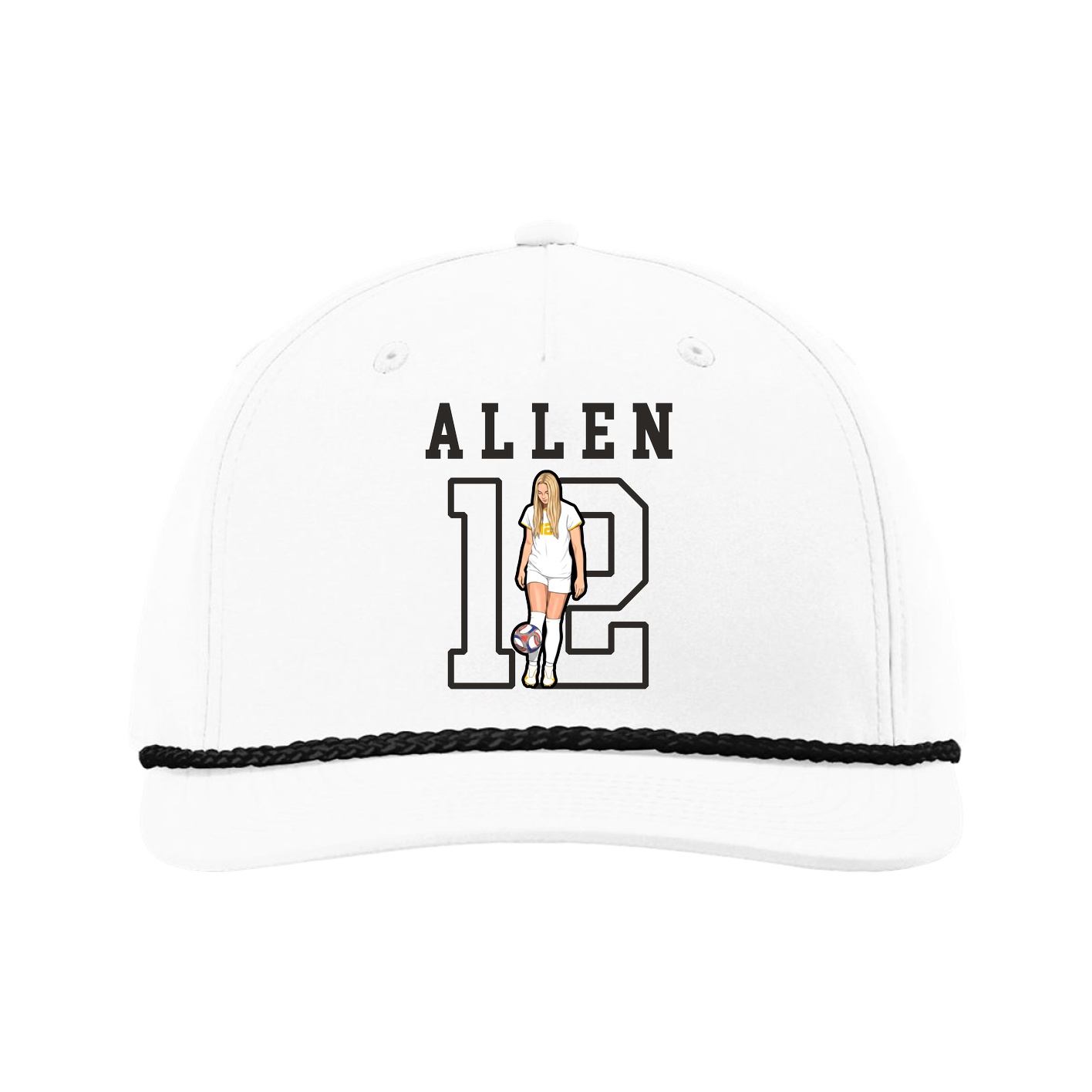 Five-Panel Classic Rope Cap — Shirsey in White