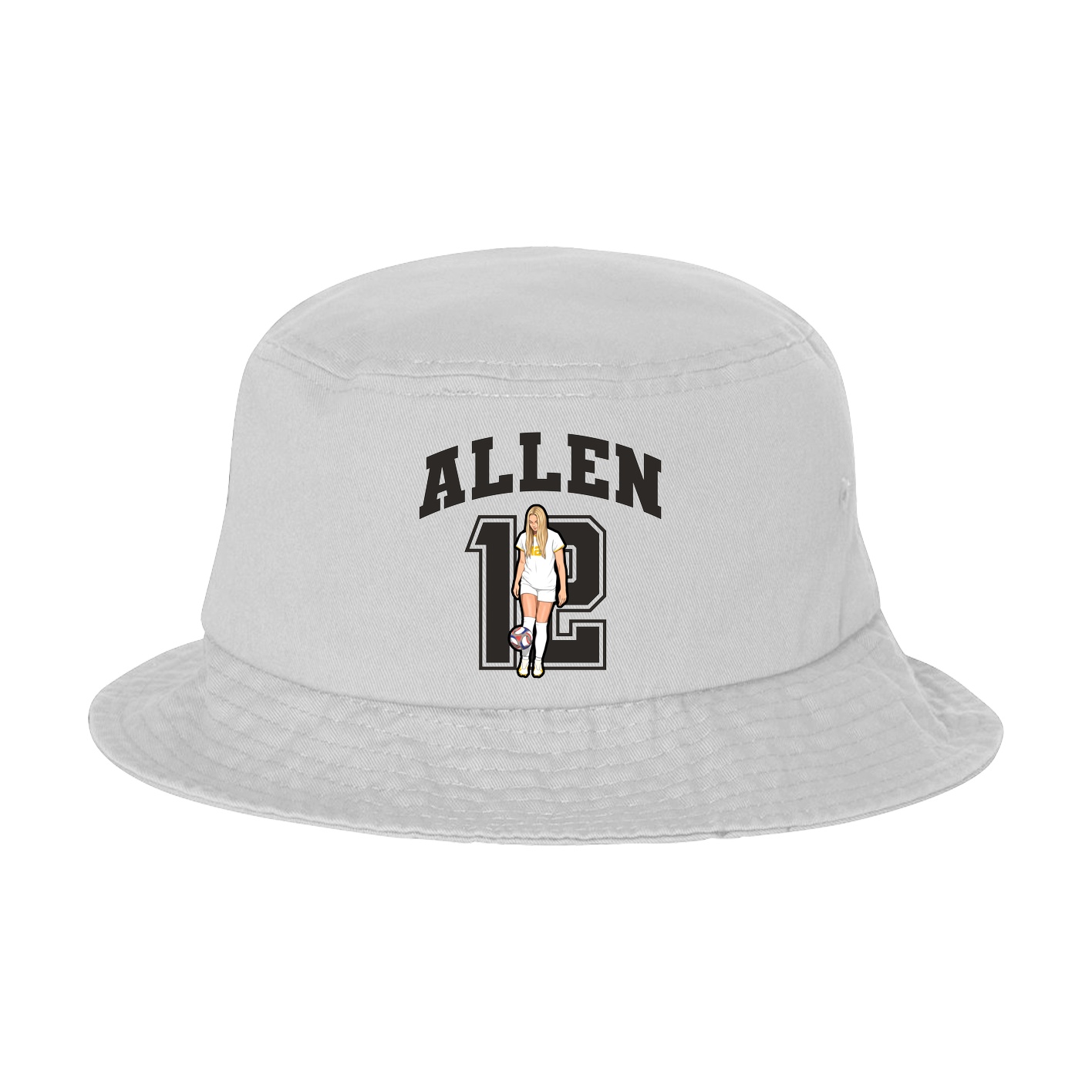 Bucket Cap — Number in White