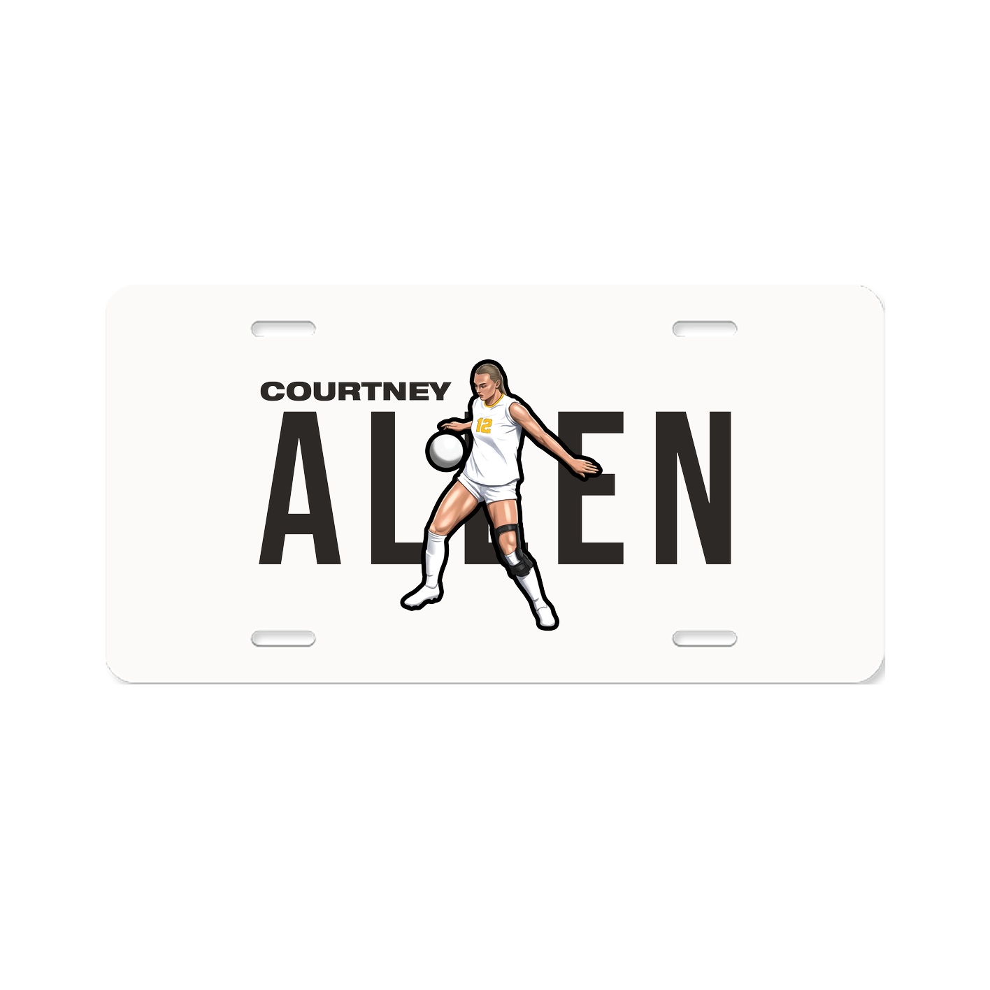License Plate — Player Name in Classic