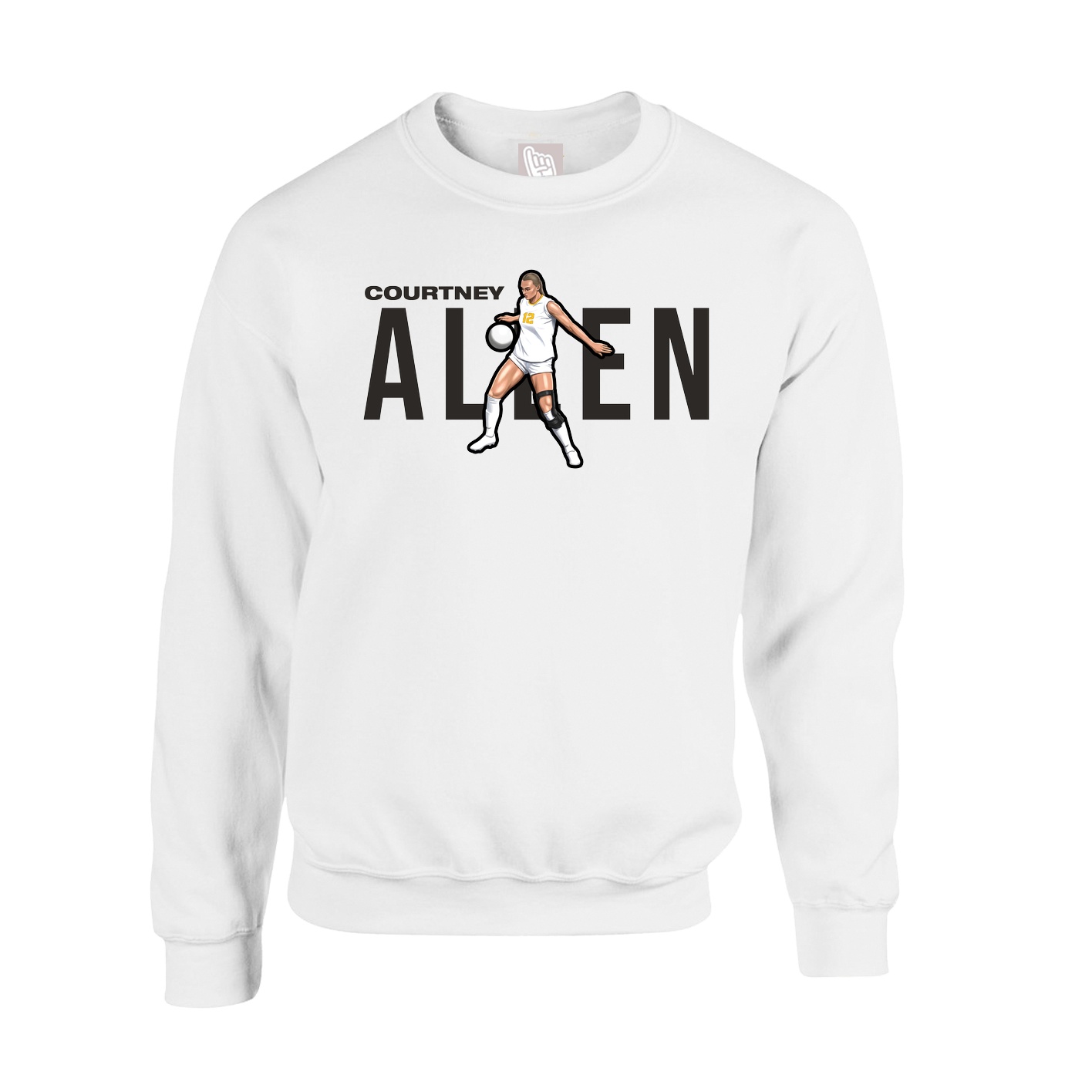 Fleece Crew — Player Name in White