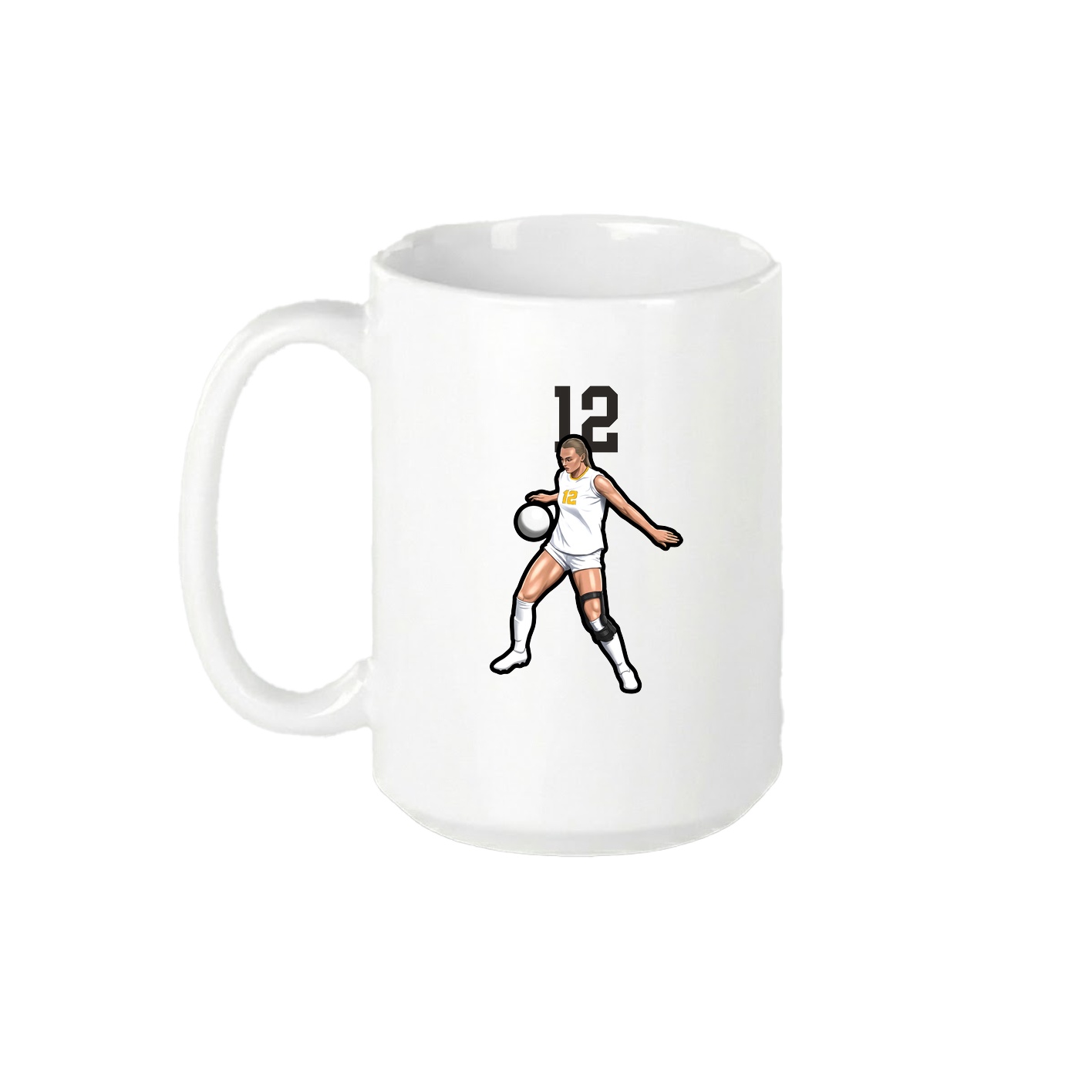15oz Coffee Mug — Number Top in White