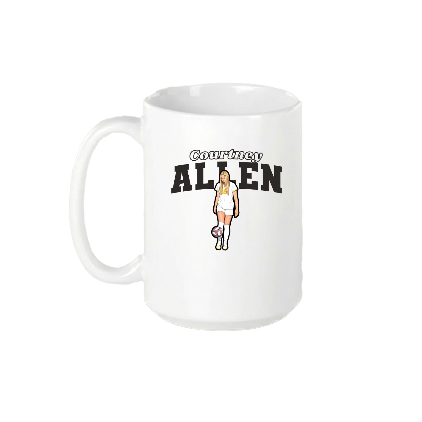 15oz Coffee Mug — Name Arch in White