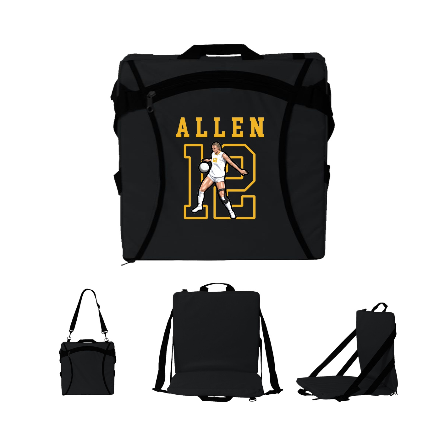 Folding Stadium Seat — Shirsey in Black