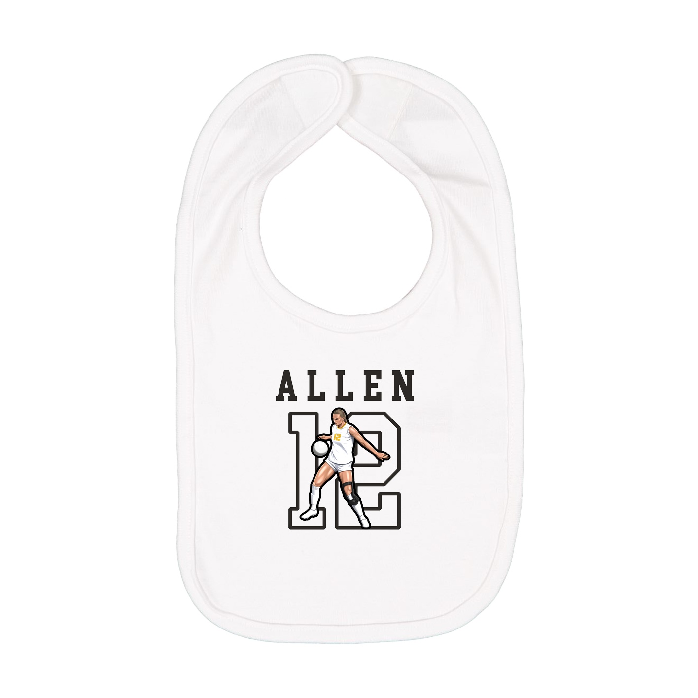 Infant Bib — Shirsey in White