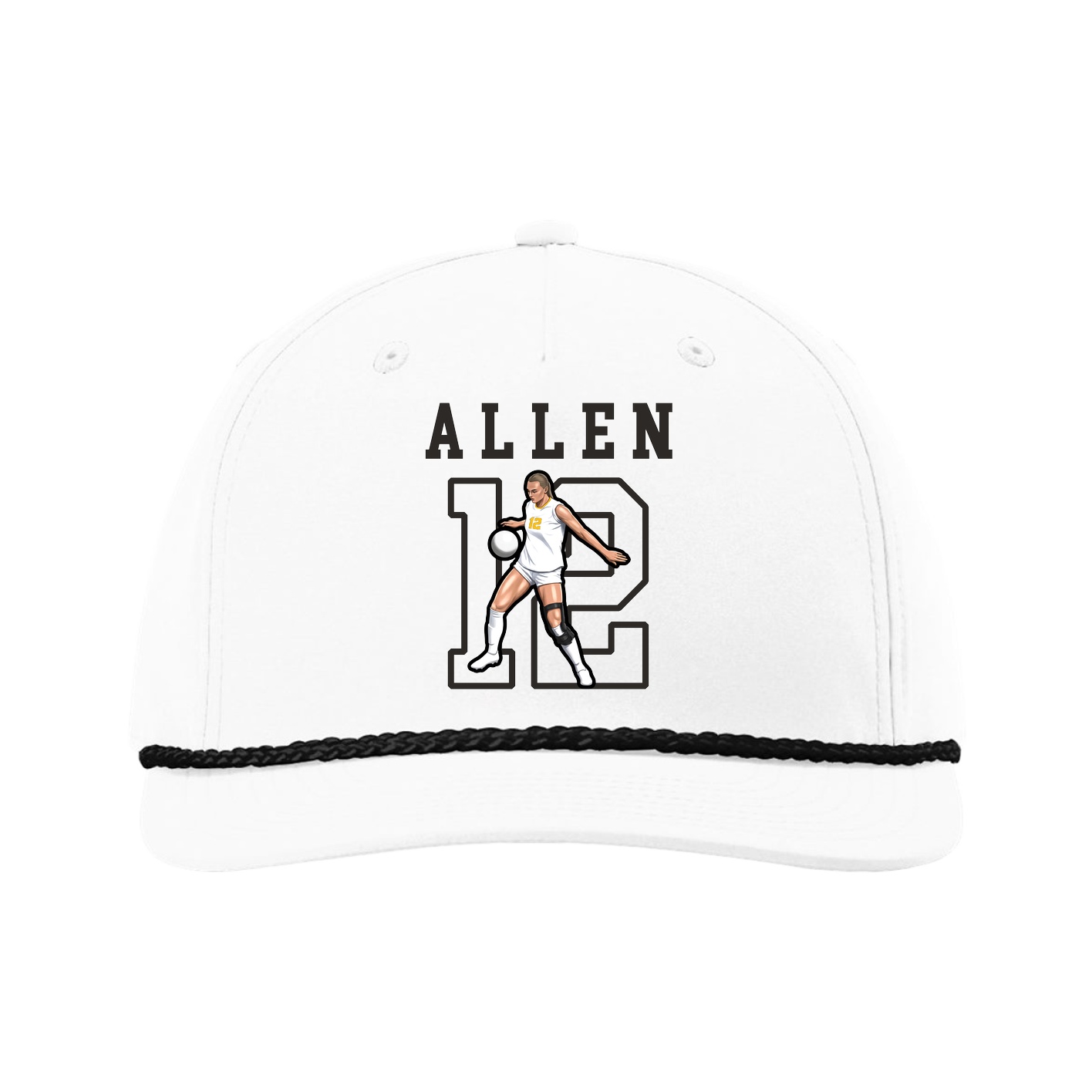 Five-Panel Classic Rope Cap — Shirsey in White