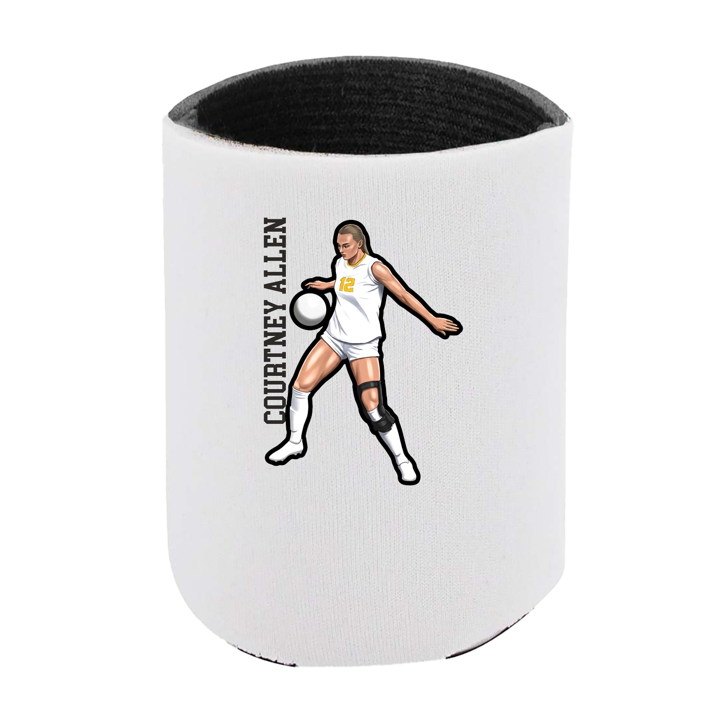 Can Holder — Name Vertical in White