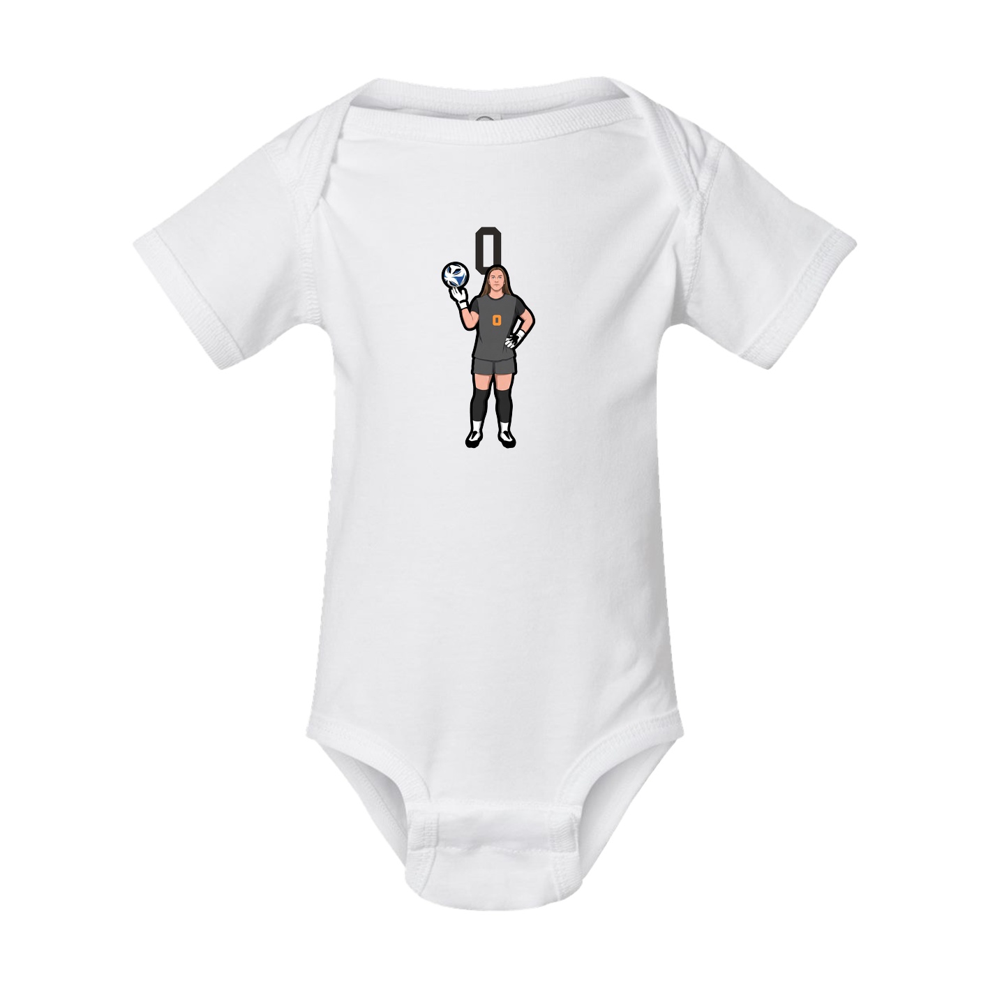 Baby Onesie — Number Top in White