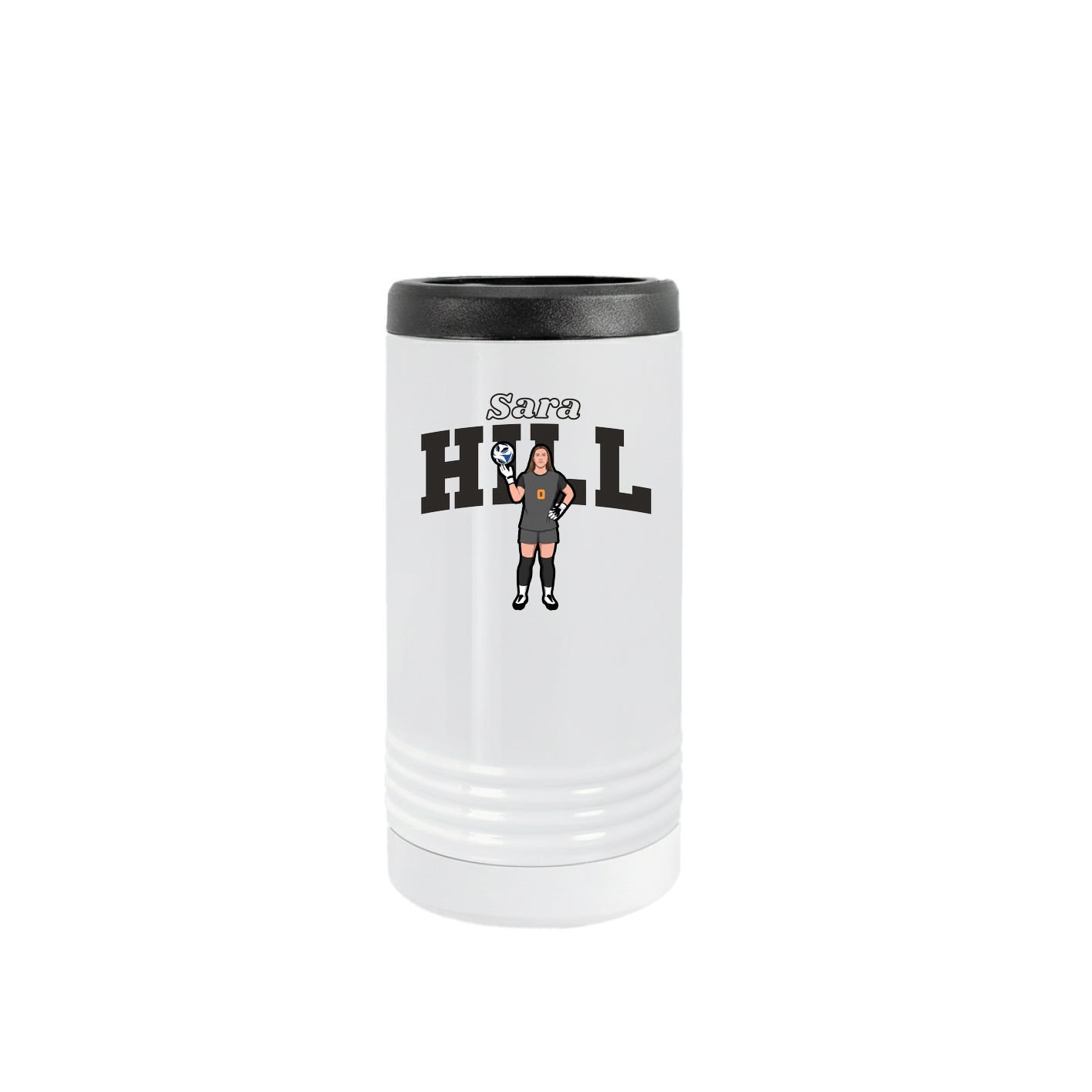 Slim Beverage Holder — Name Arch in White