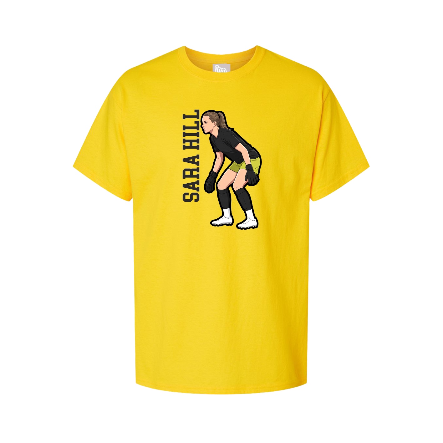 Youth Tee — Name Vertical in Gold