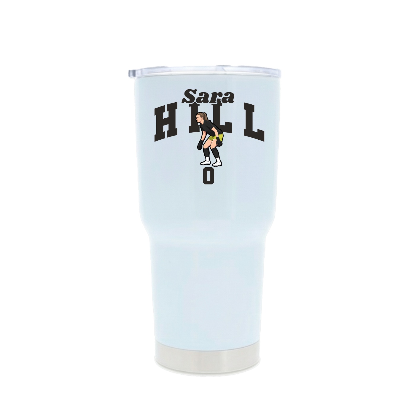 30oz Stainless Steel Tumbler — Signature Arch in White