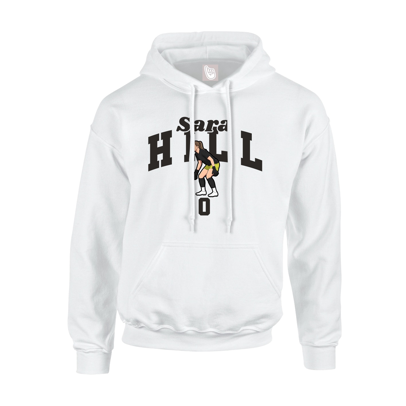 Youth Hoodie — Signature Arch in White