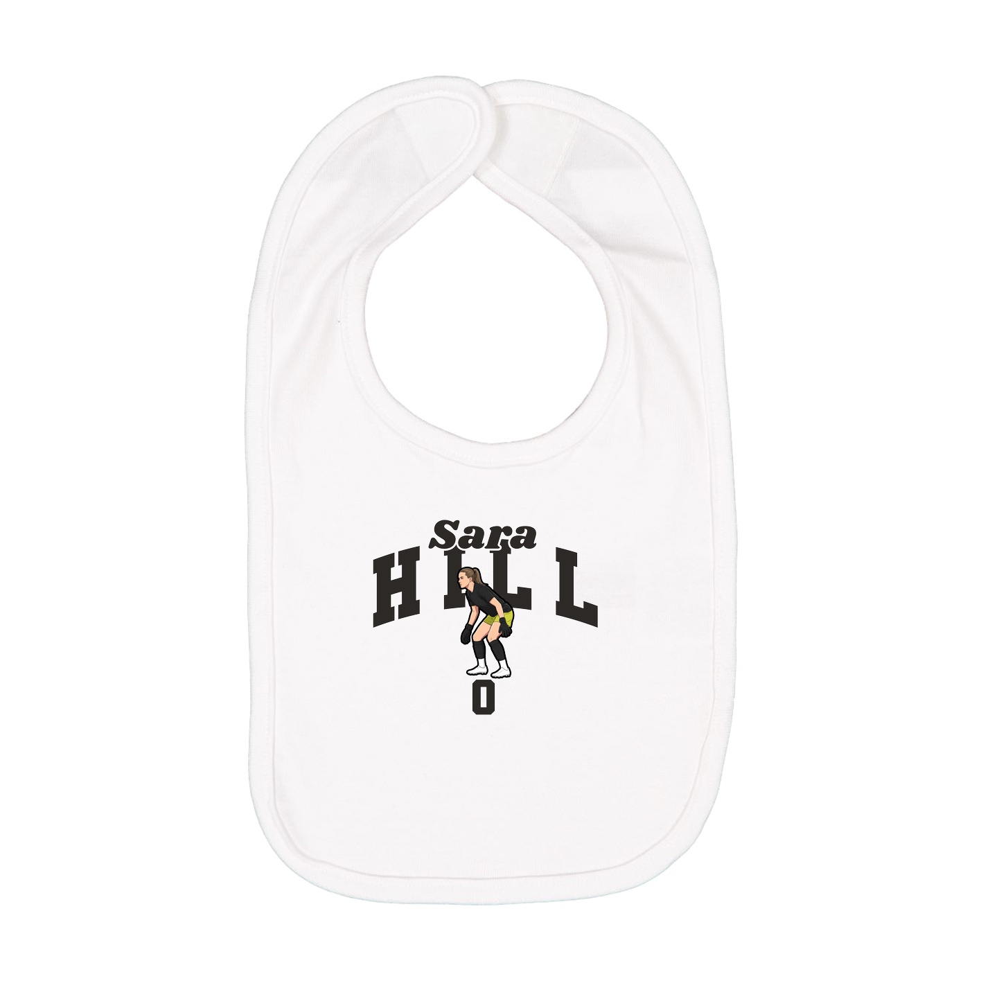 Infant Bib — Signature Arch in White