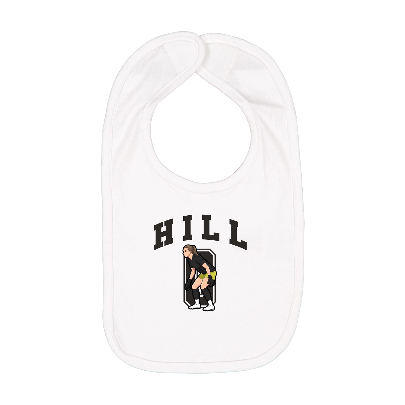Infant Bib — Number in White