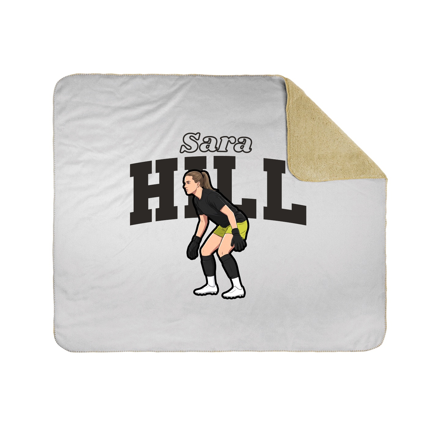 Throw Blanket — Name Arch in White