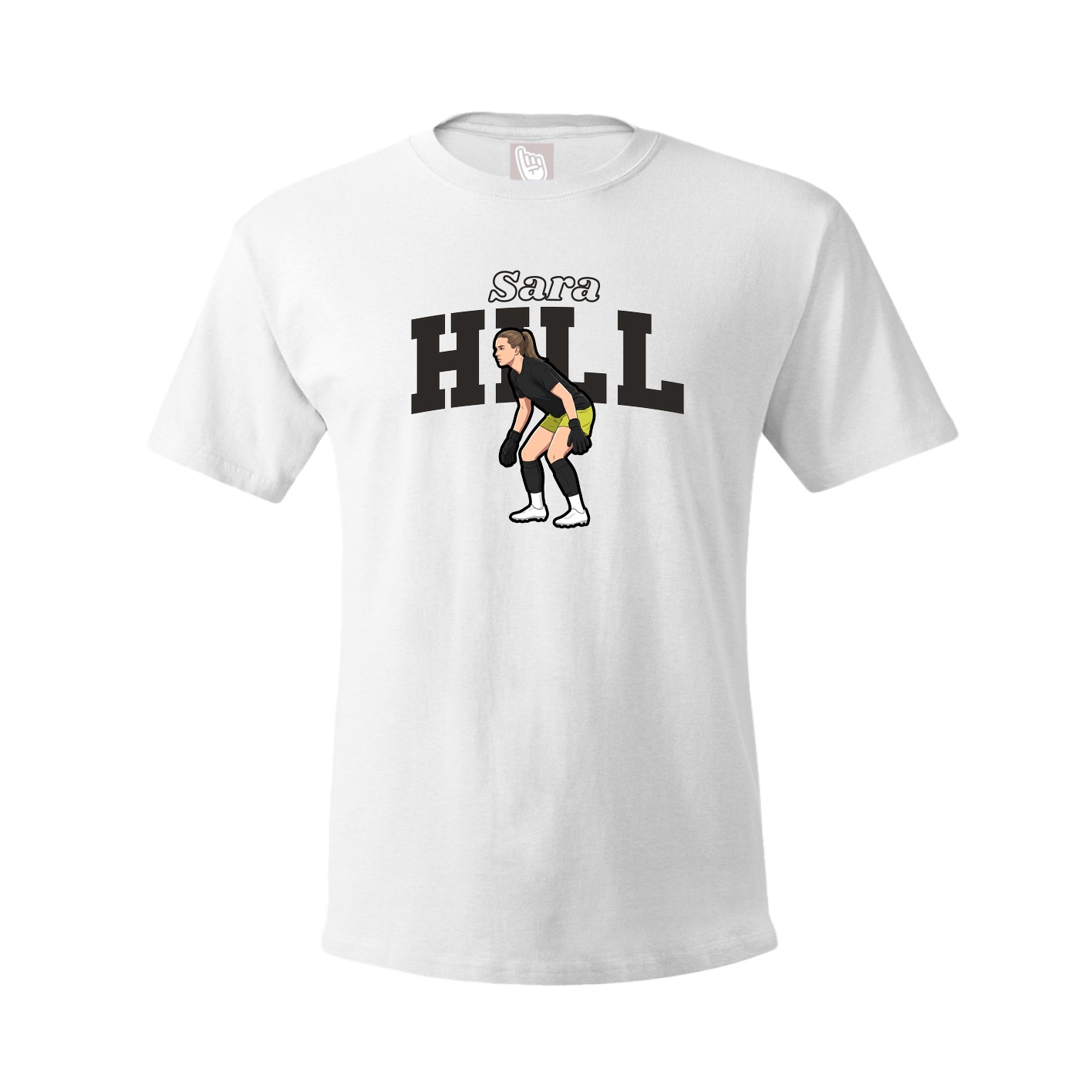 Youth Tee — Name Arch in White