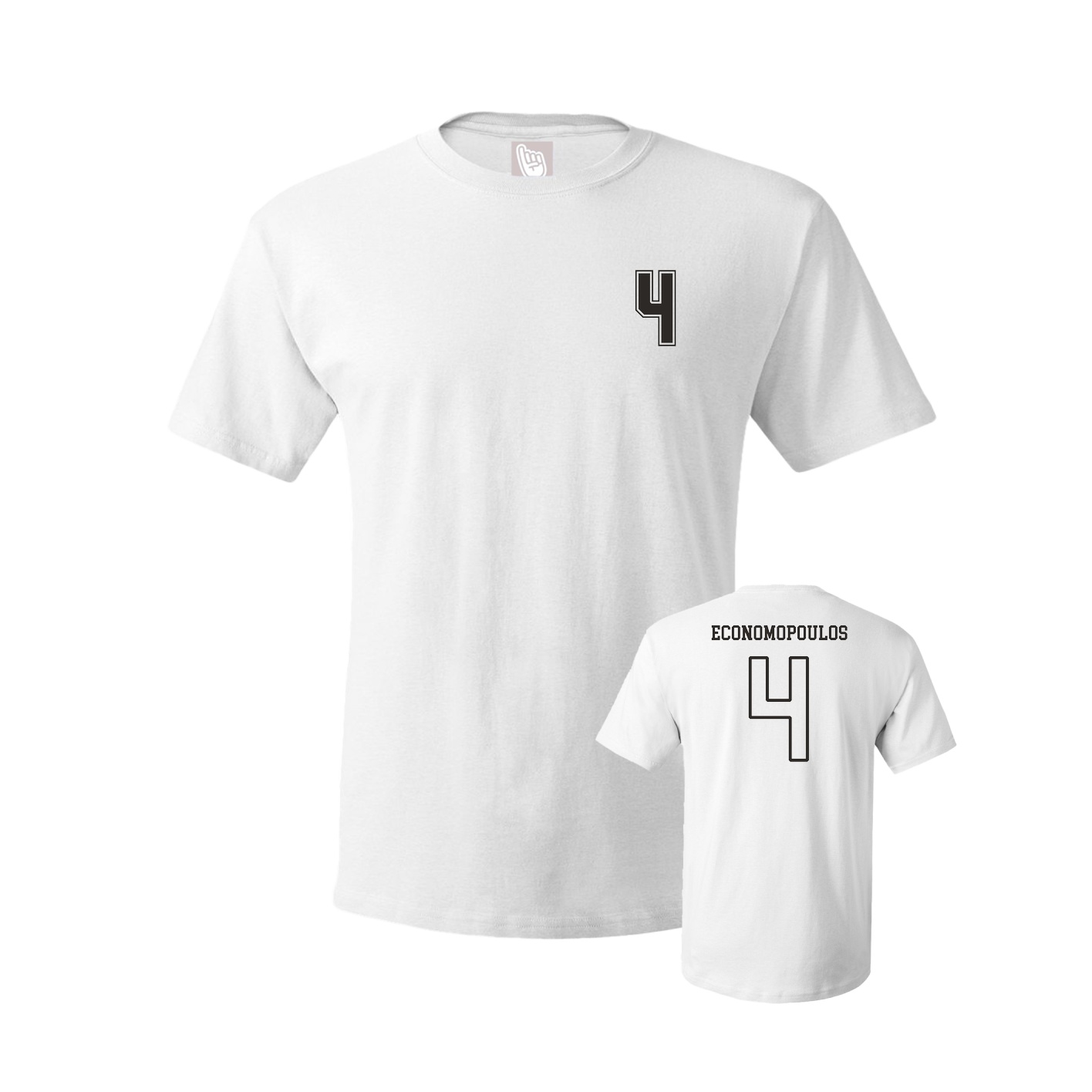 Youth Tee — Chest Back in White