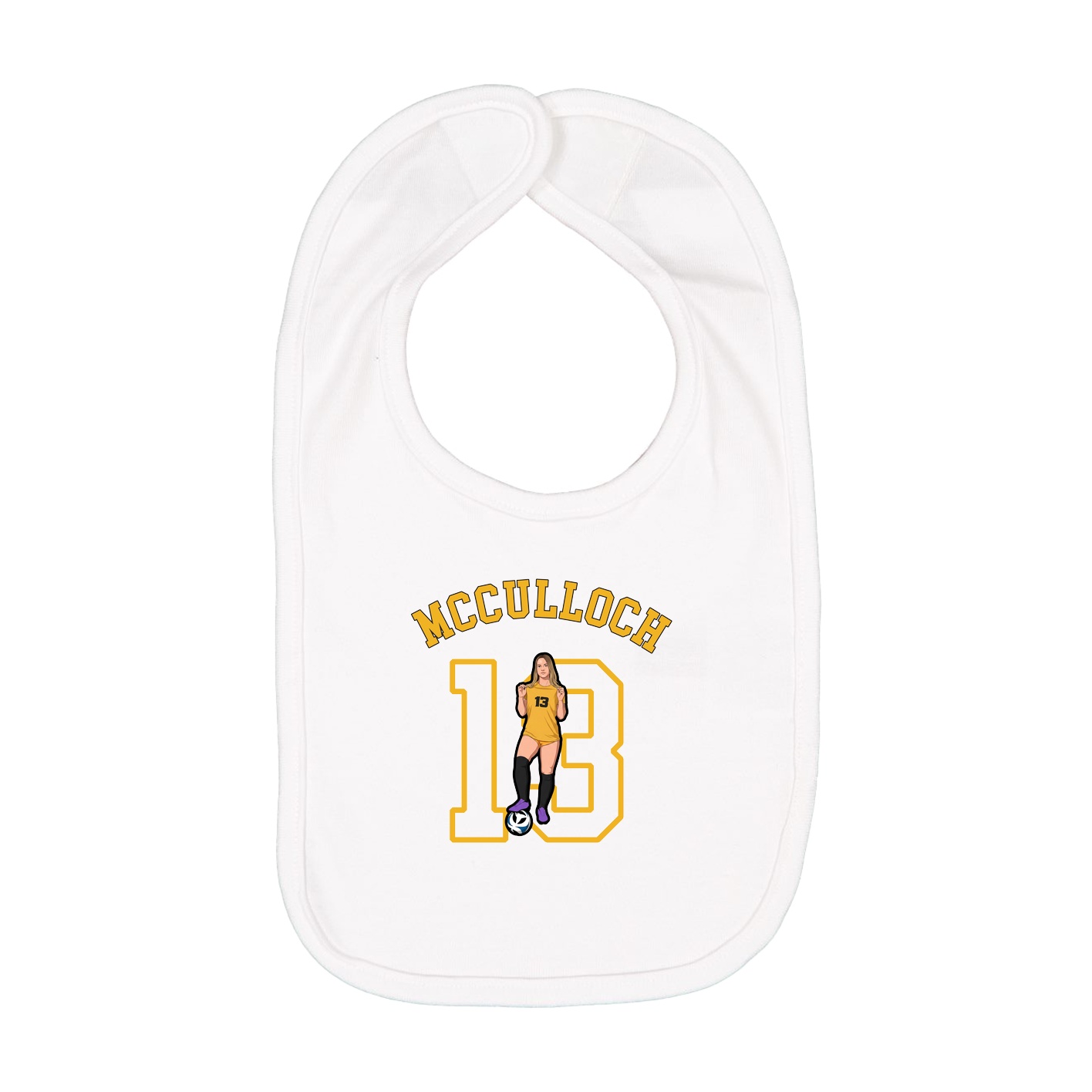 Infant Bib — Shirsey Arch in White