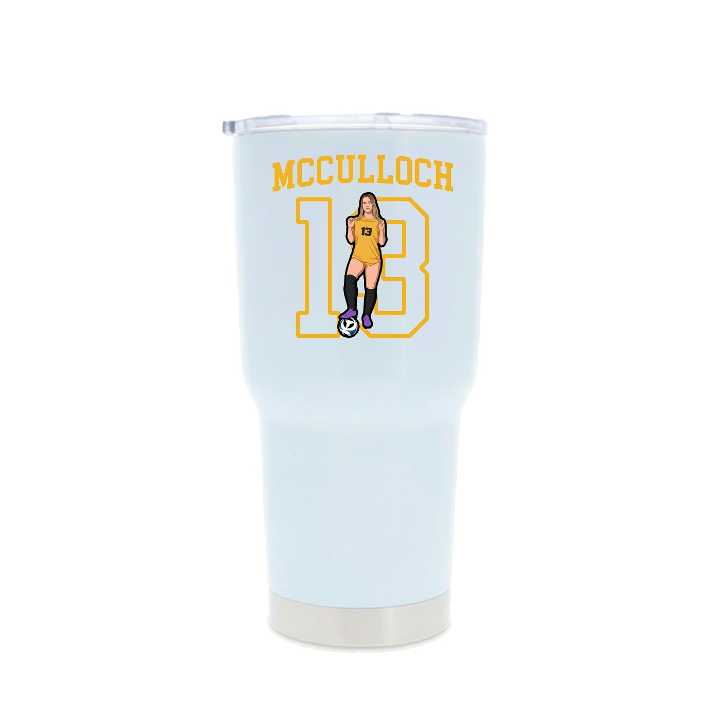30oz Stainless Steel Tumbler — Shirsey in White