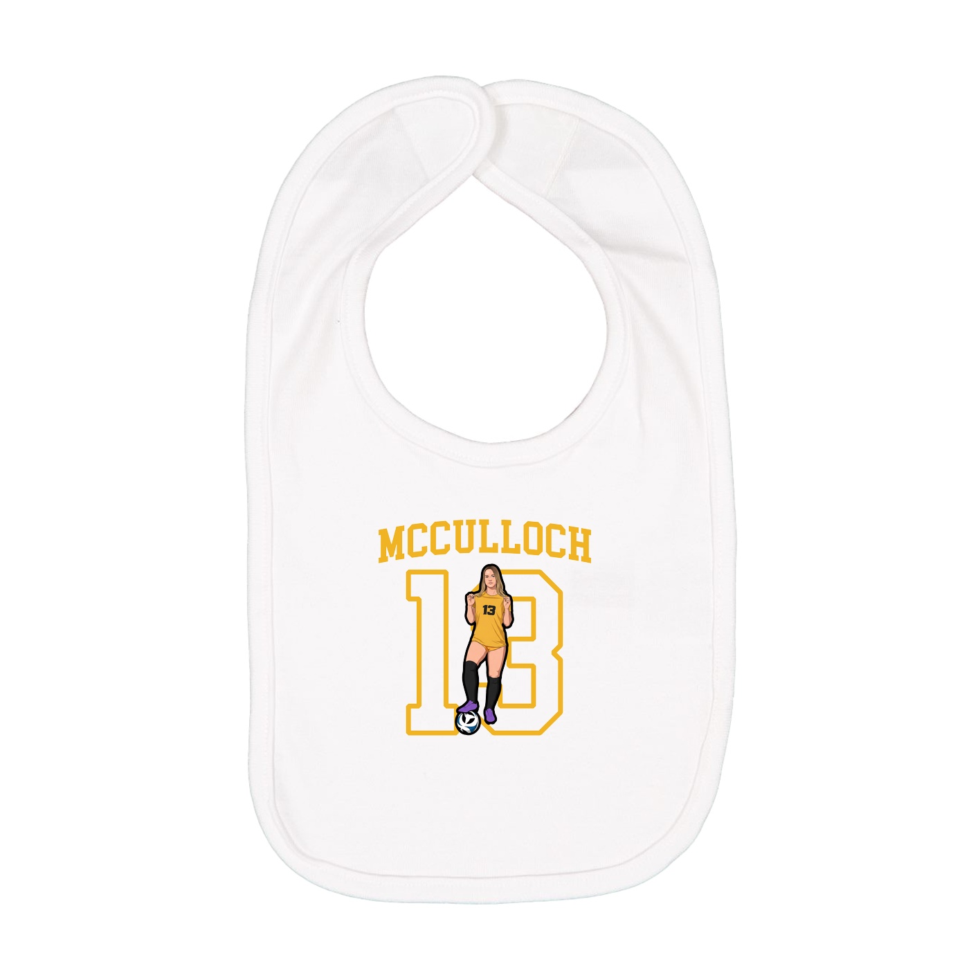 Infant Bib — Shirsey in White