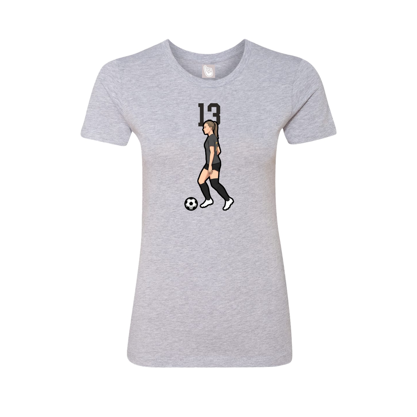 Womens Tee — Number Top in Grey