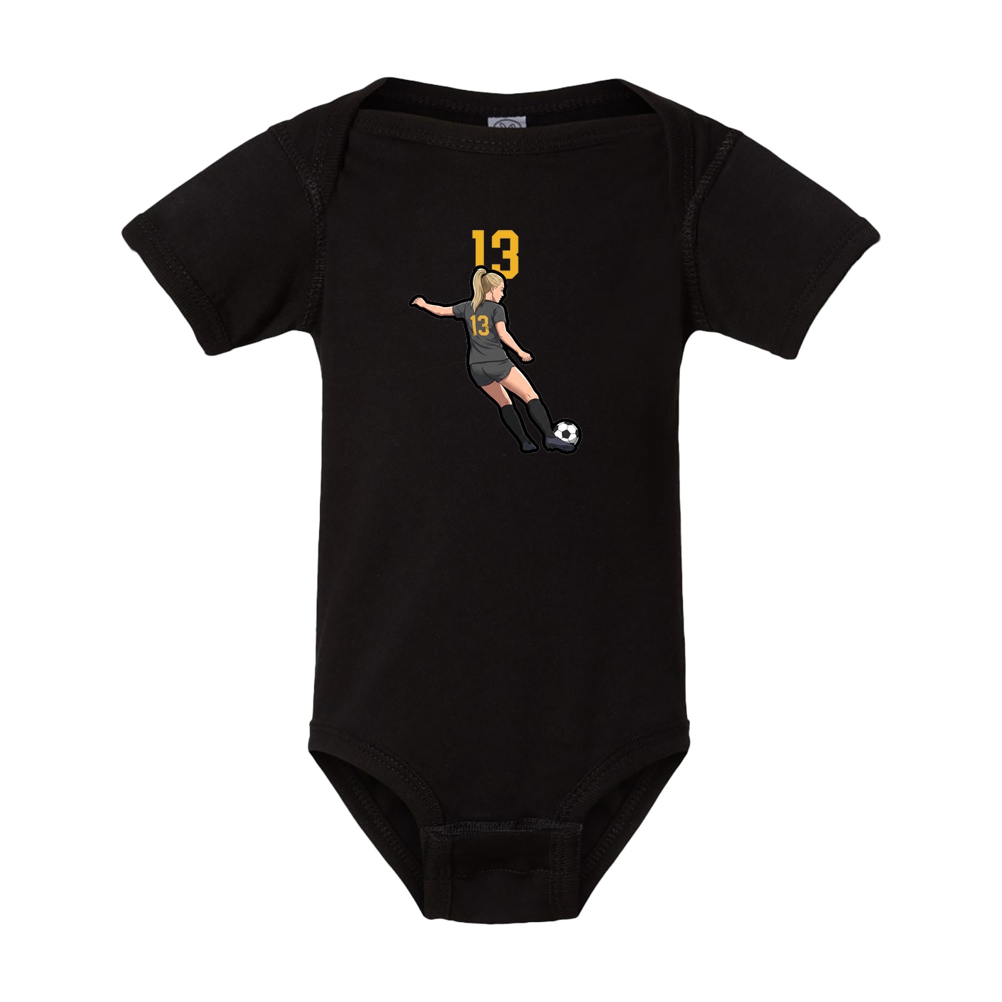 Baby Onesie — Number Top in Black