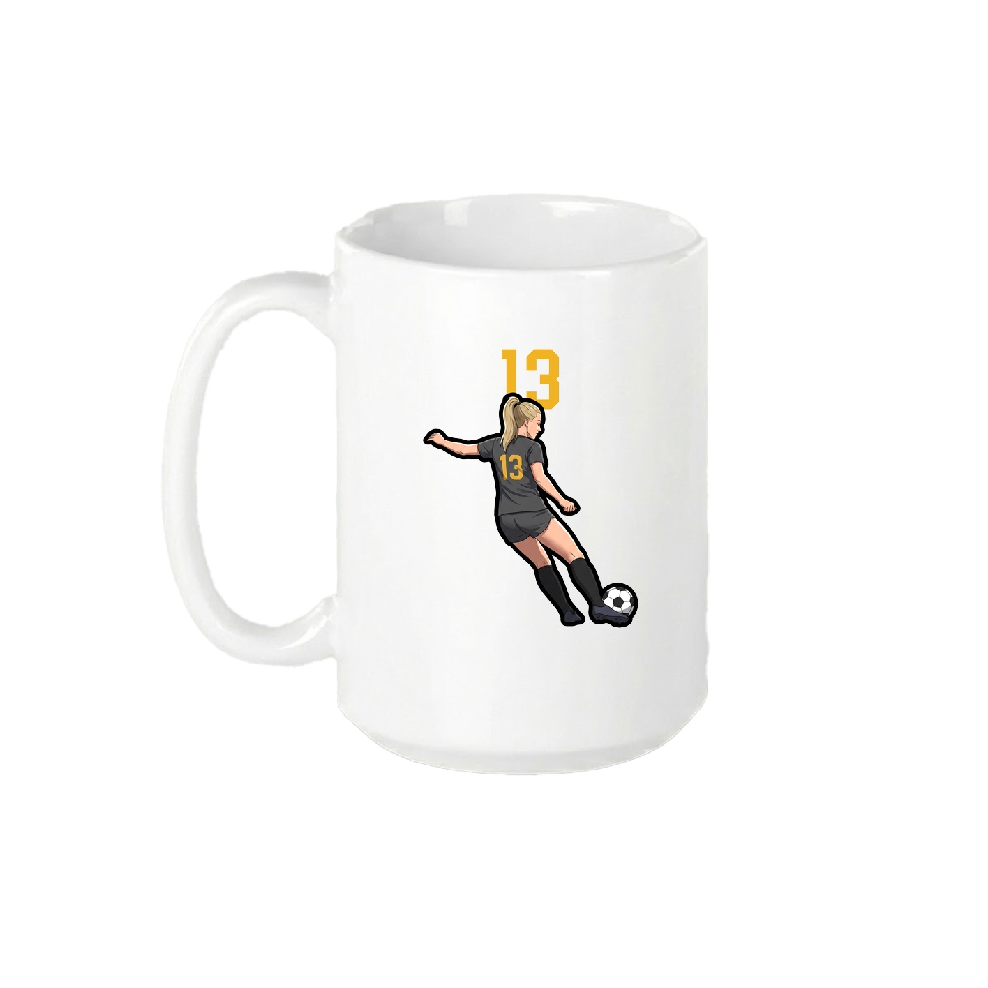 15oz Coffee Mug — Number Top in White