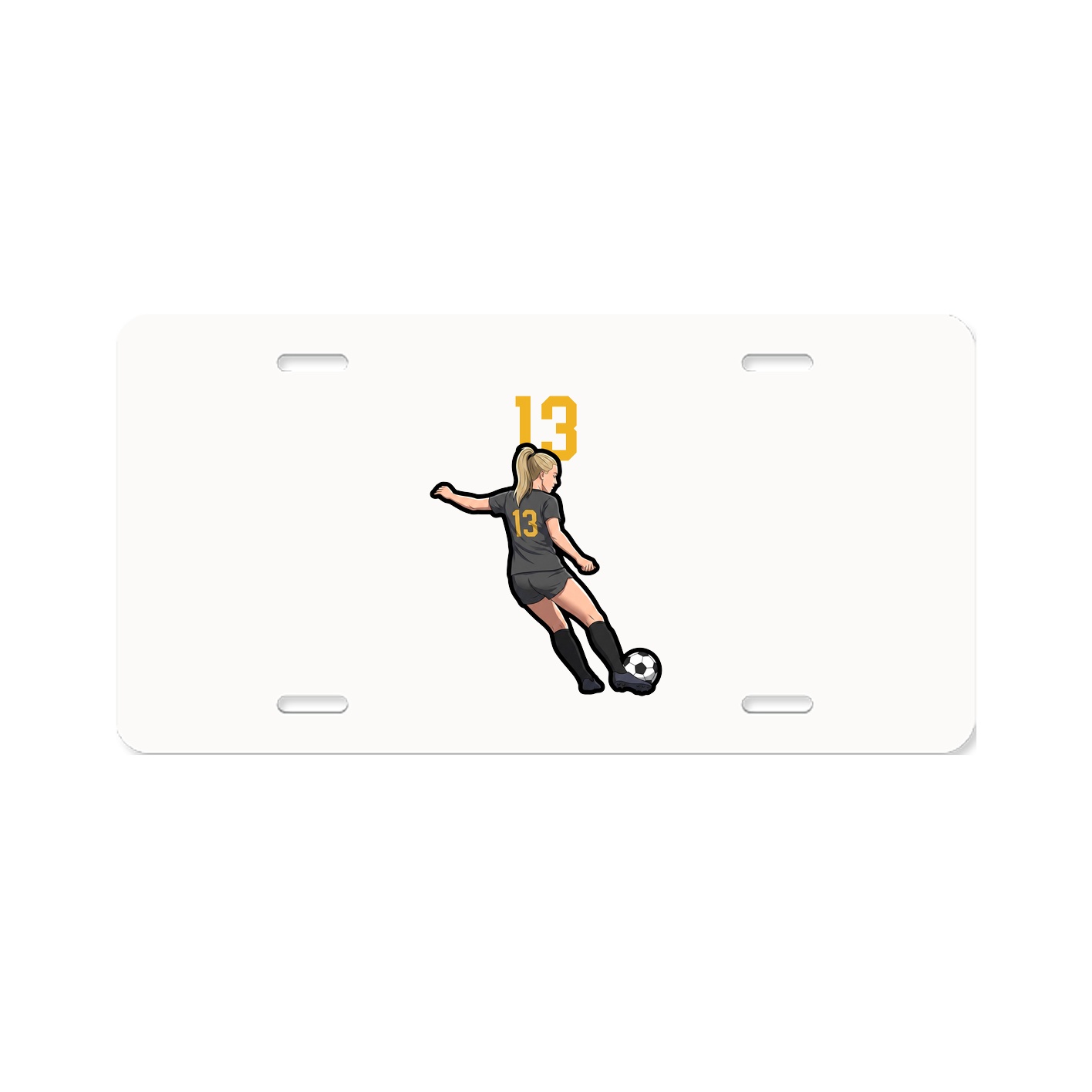 License Plate — Number Top in Classic