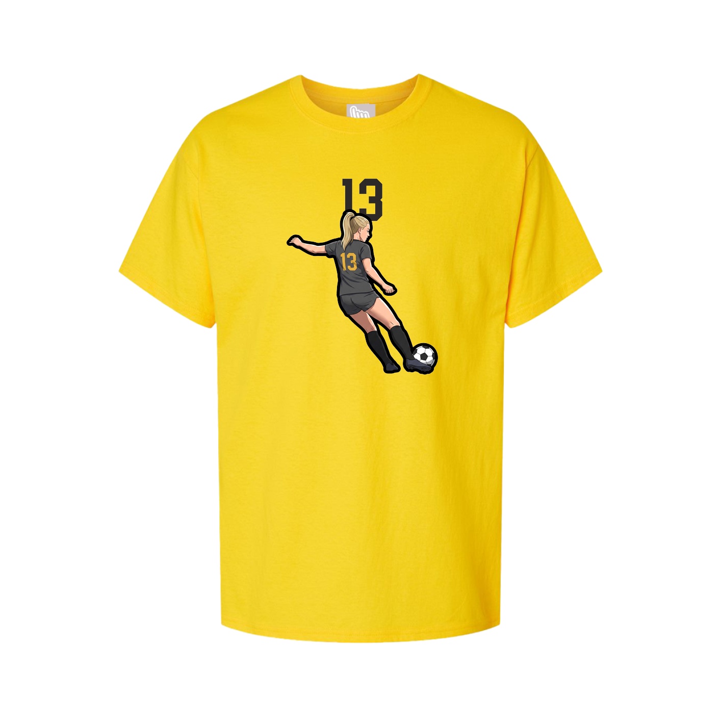 Youth Tee — Number Top in Gold