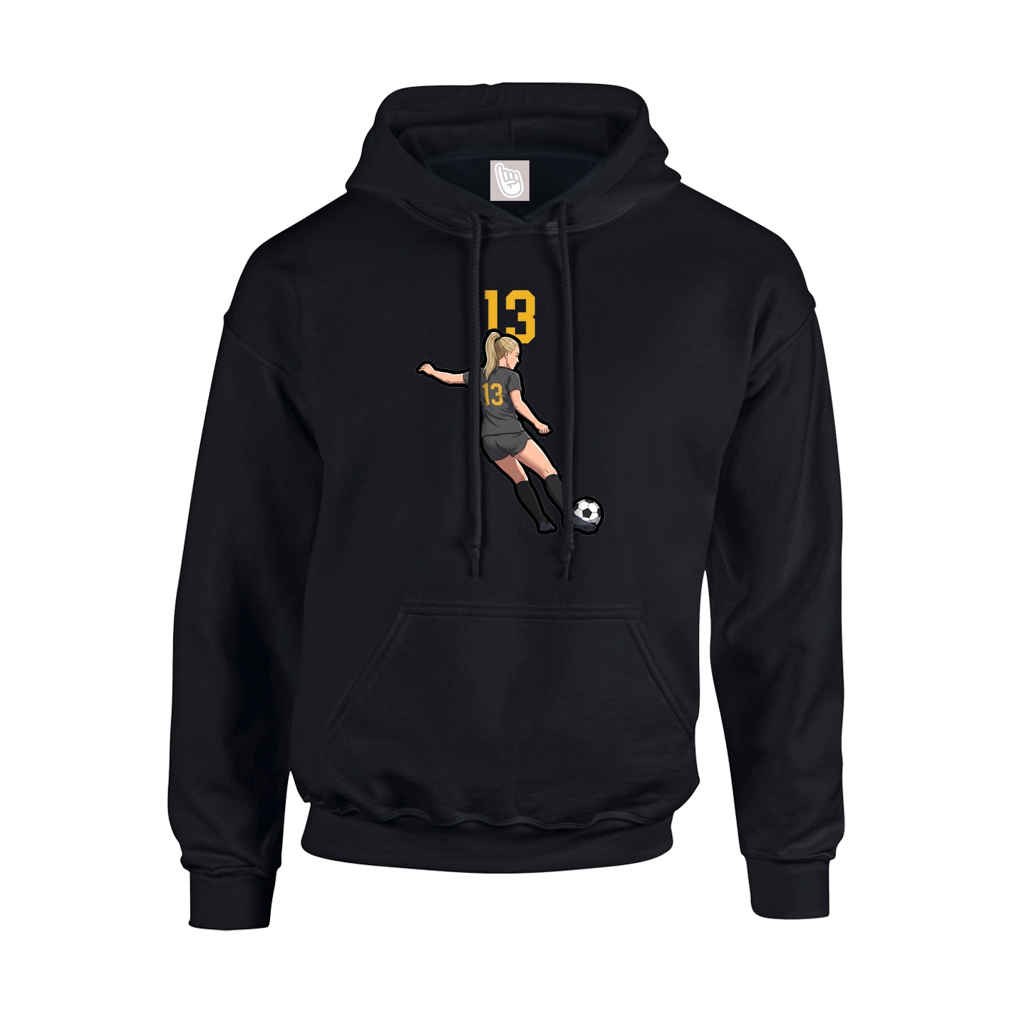 Youth Hoodie — Number Top in Black